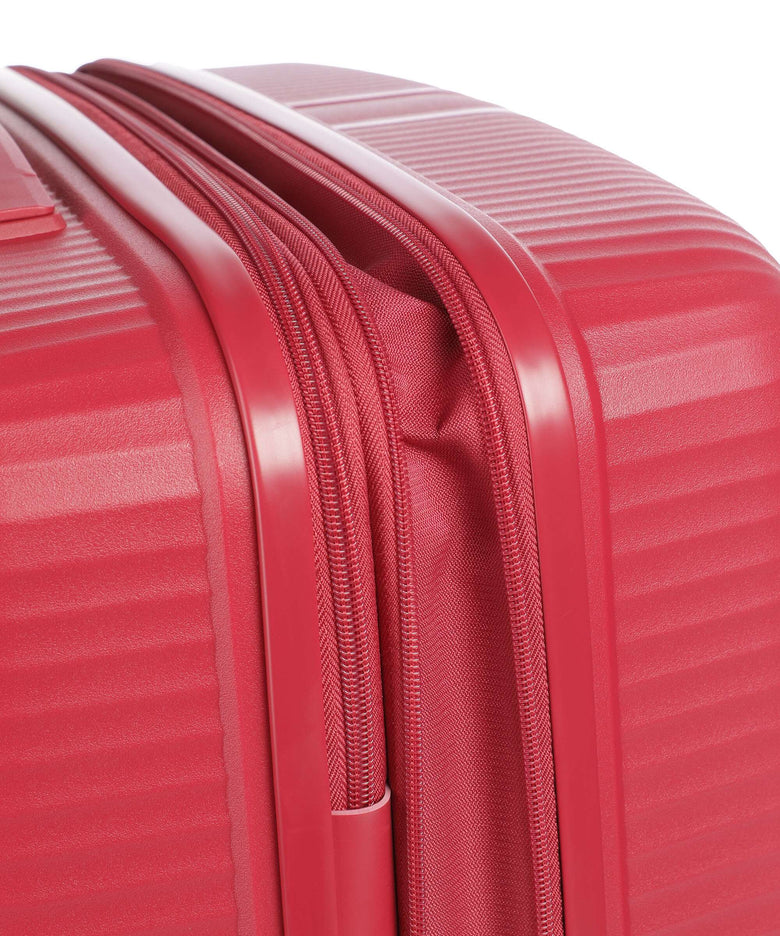 Travelite Air Stripe Slim Suitcase set (4 wheels) red