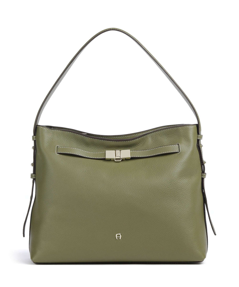 Aigner Farah M Hobo bag moss green
