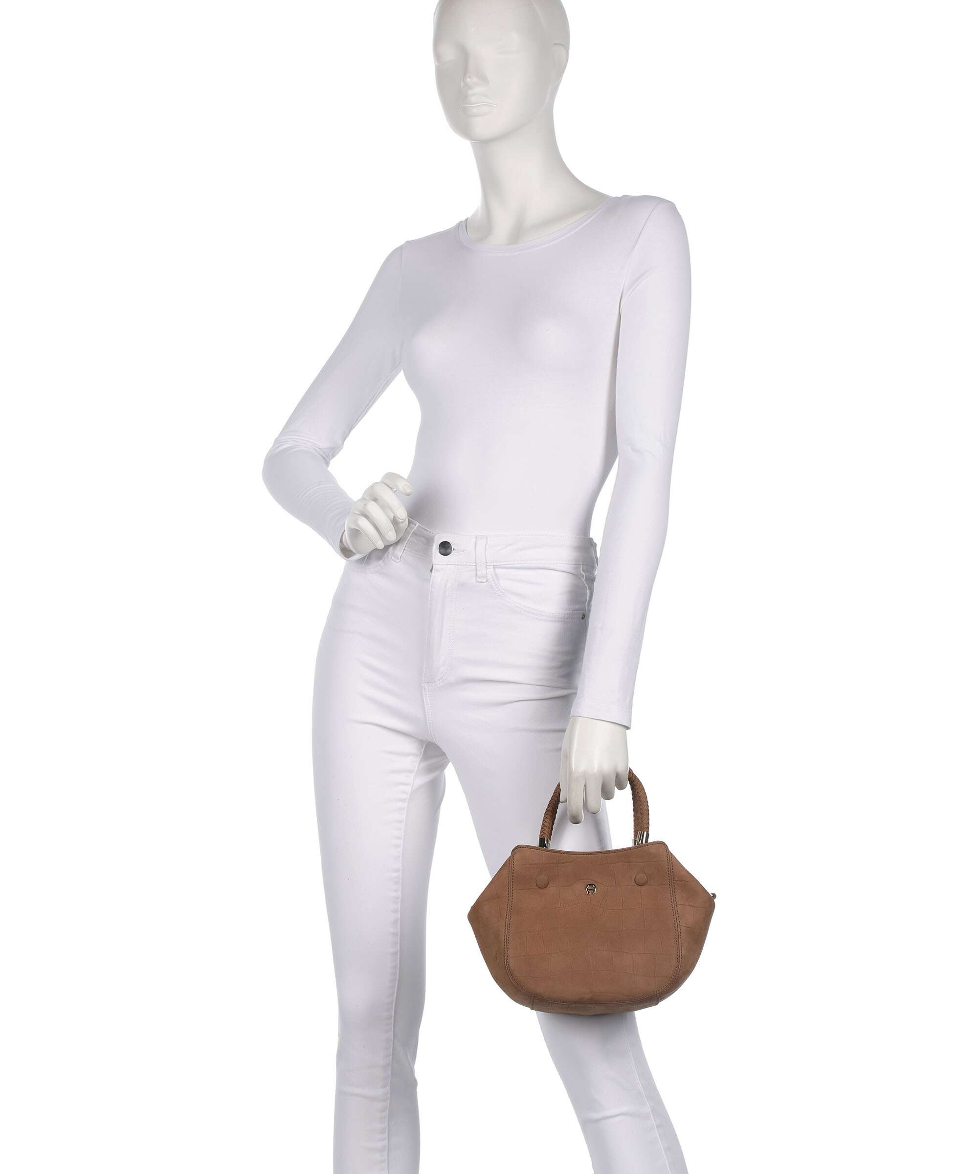 Aigner Carré Soft S Handbag saddle brown