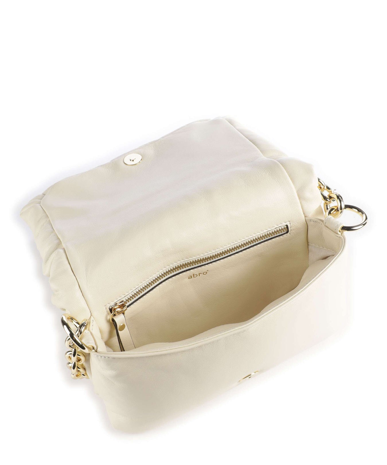 Abro Piuma_Lucido Puffer Shoulder bag milk