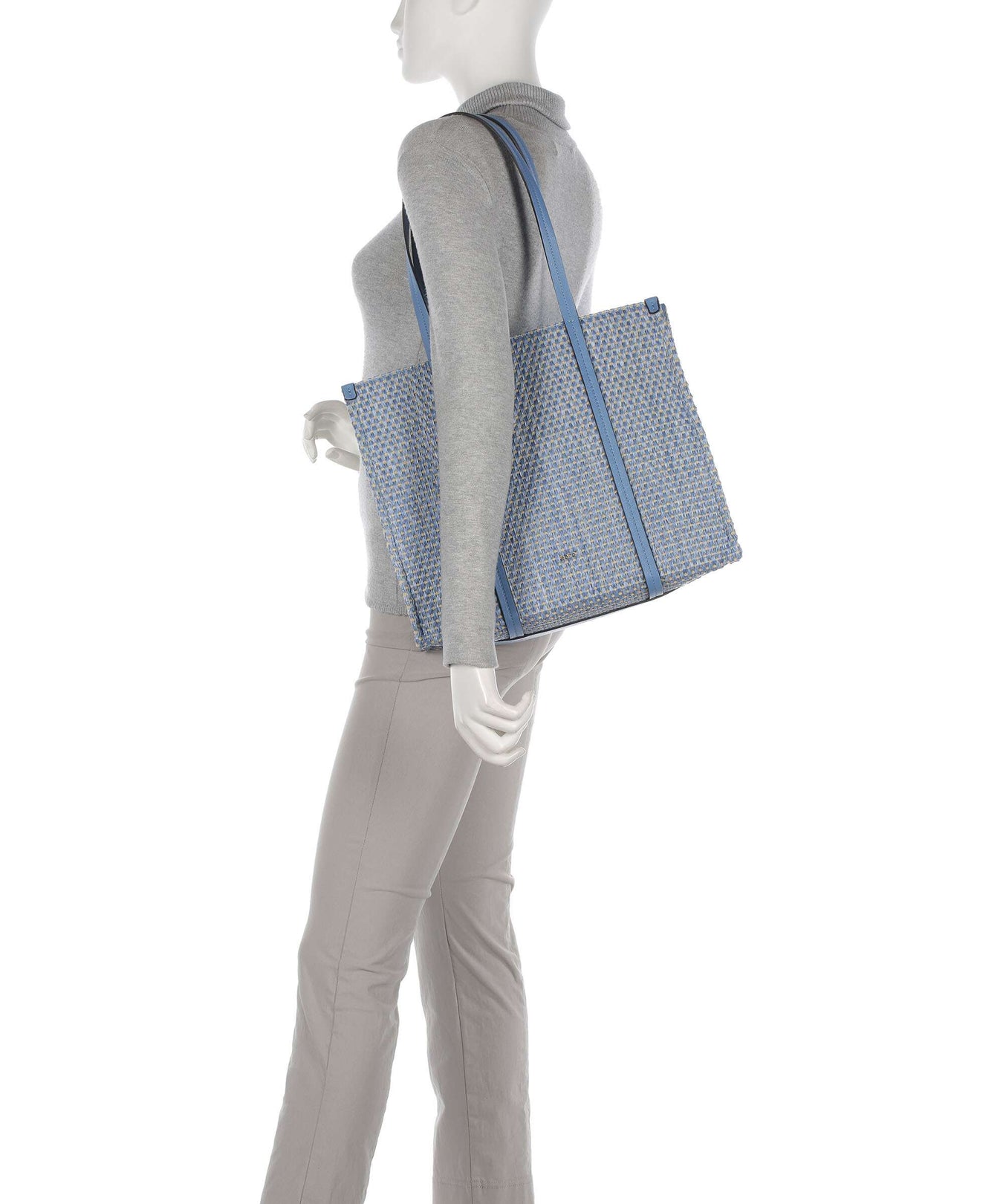 Abro Raffia Susanna Tote bag dream blue