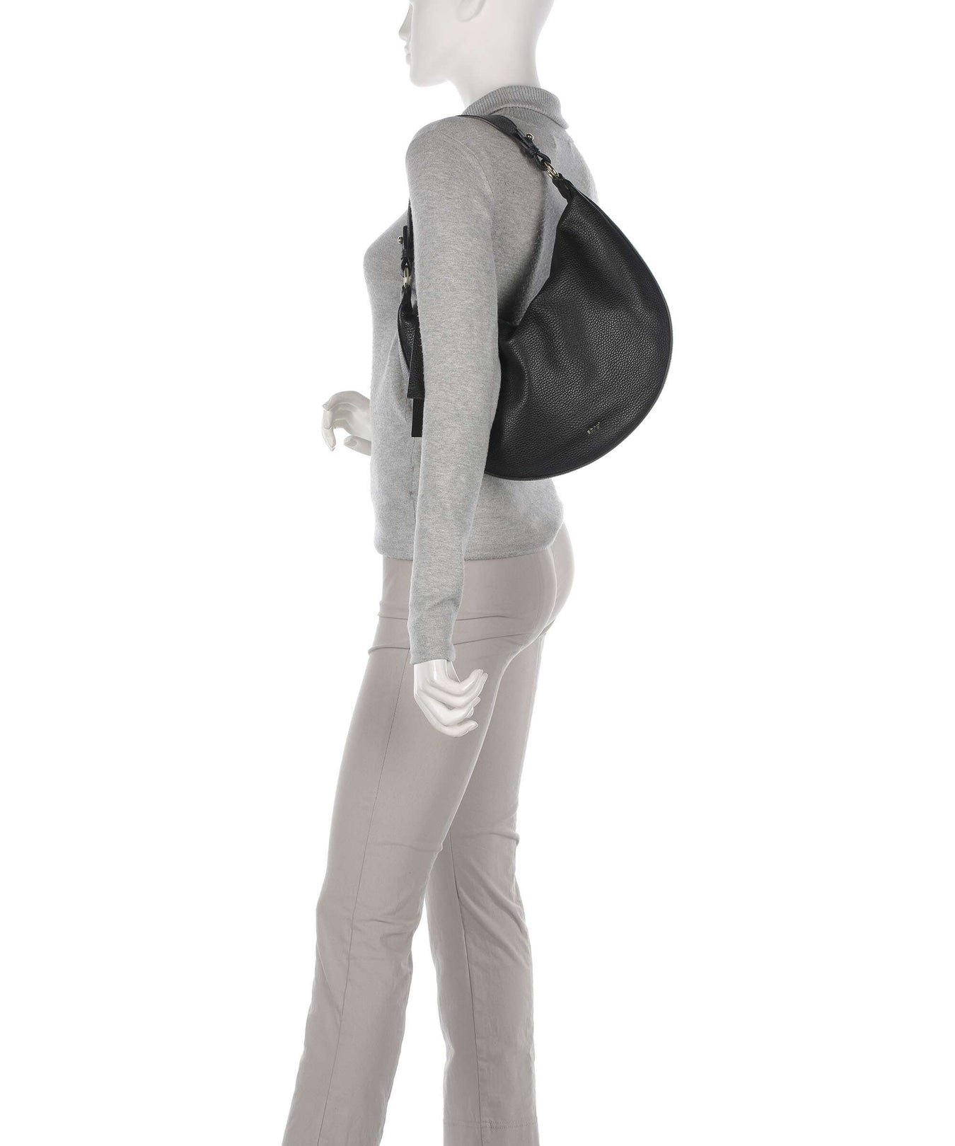 Abro Adria Lulu Small Hobo bag black/gold