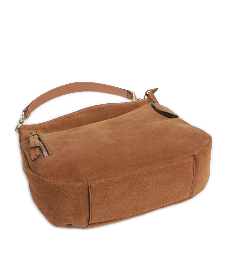 Abro Suede Juna Hobo bag cuoio