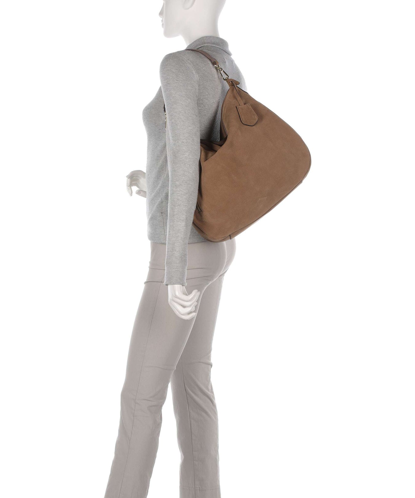 Abro Suede Juna Hobo bag camel