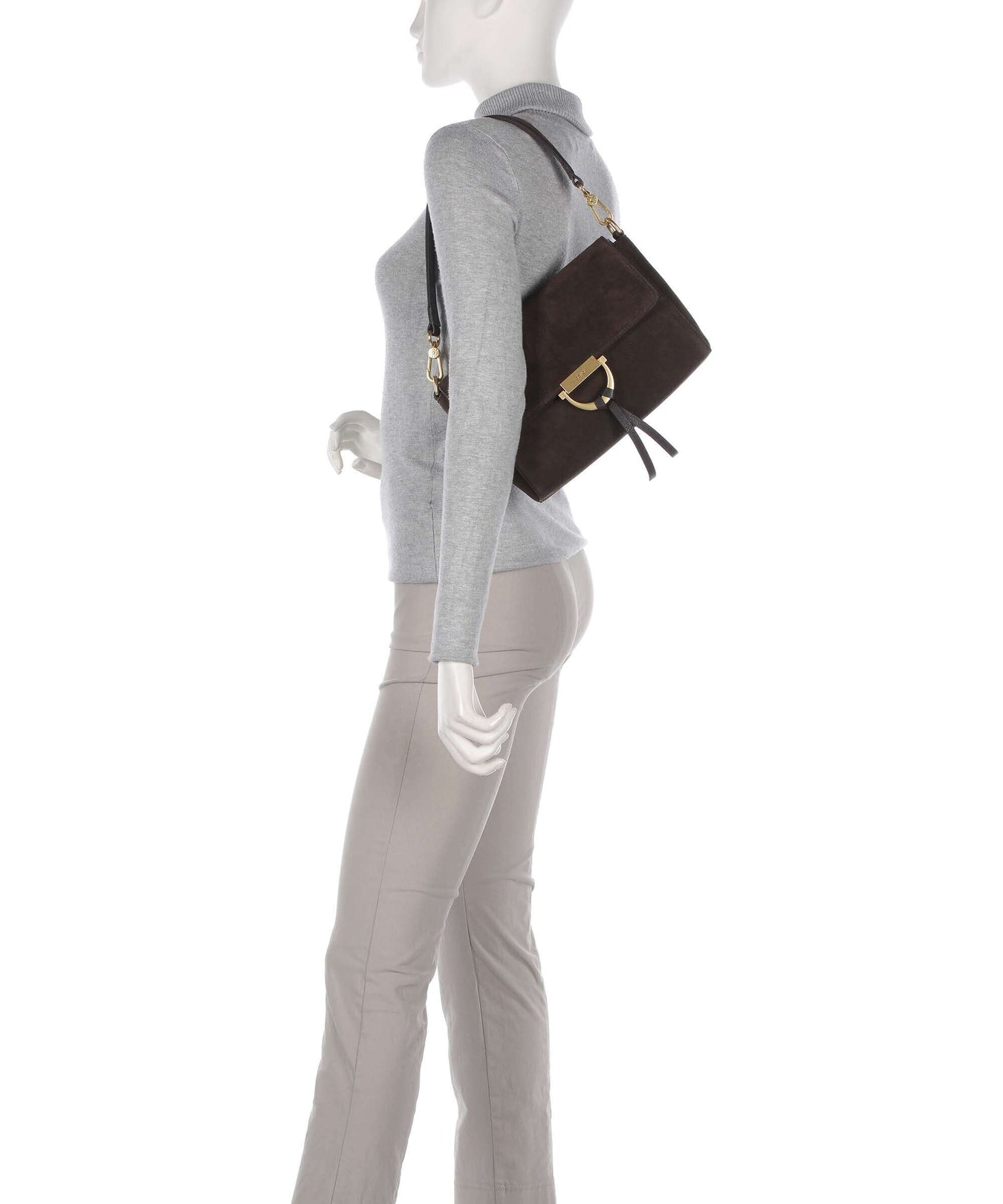 Abro Suede Temi Shoulder bag brown