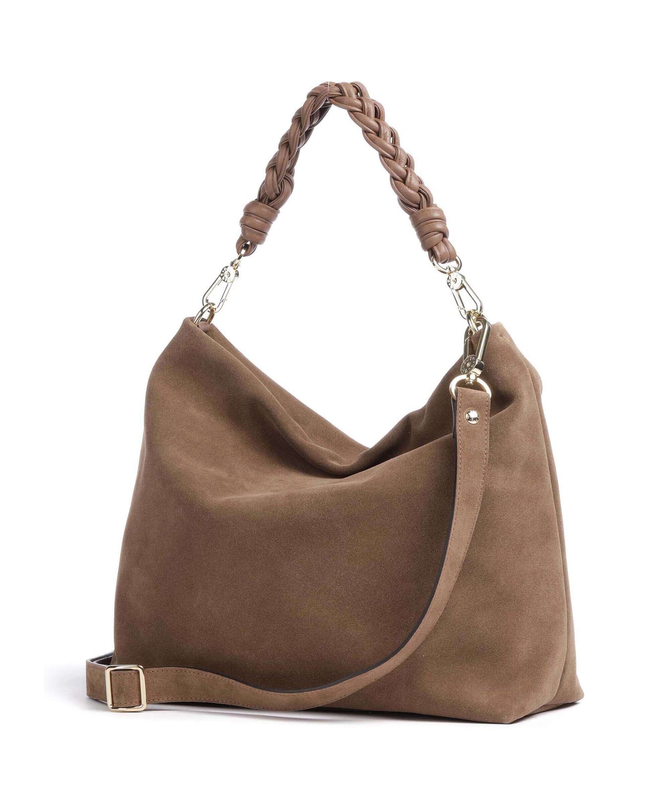 Abro Suede Soley Hobo bag camel