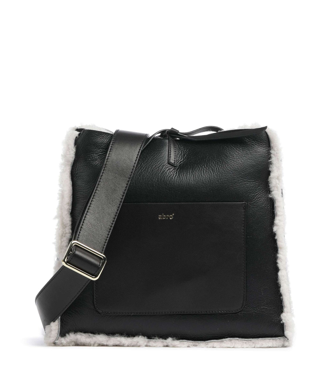 Abro Shearling Raquel Crossbody bag black/white