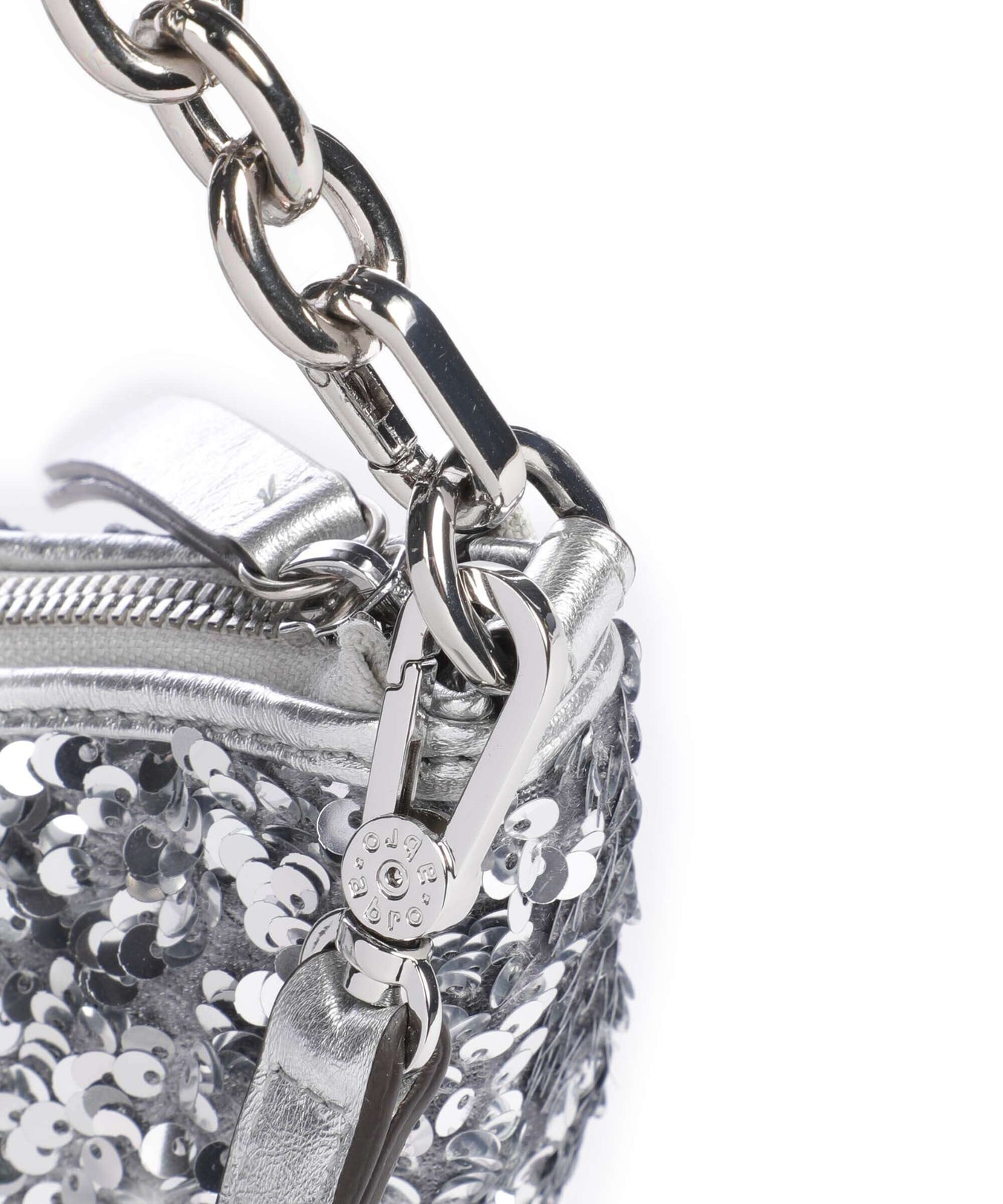 Abro Sequins Moon Shoulder bag silver