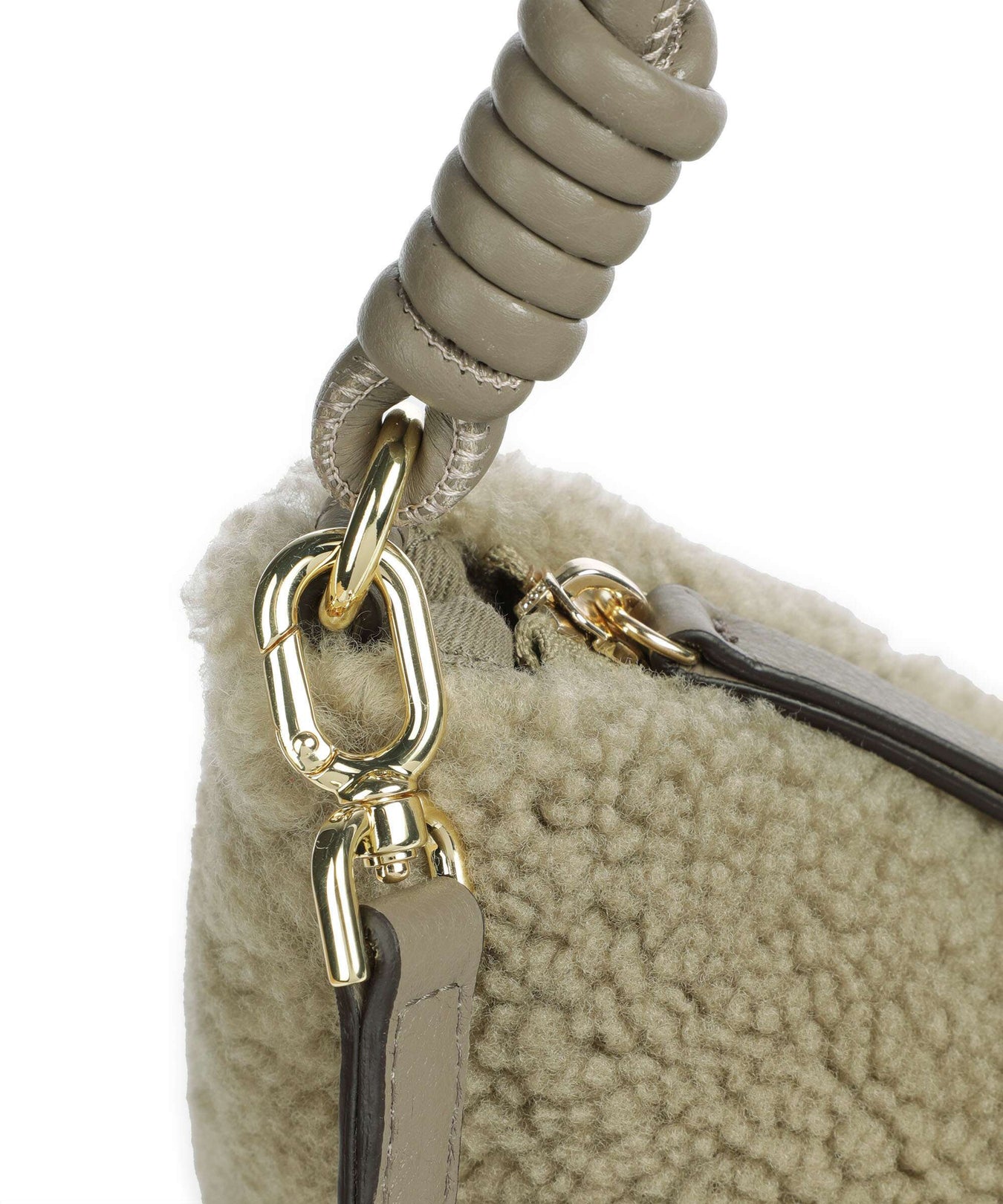 Abro Shearling Moon Shoulder bag siena