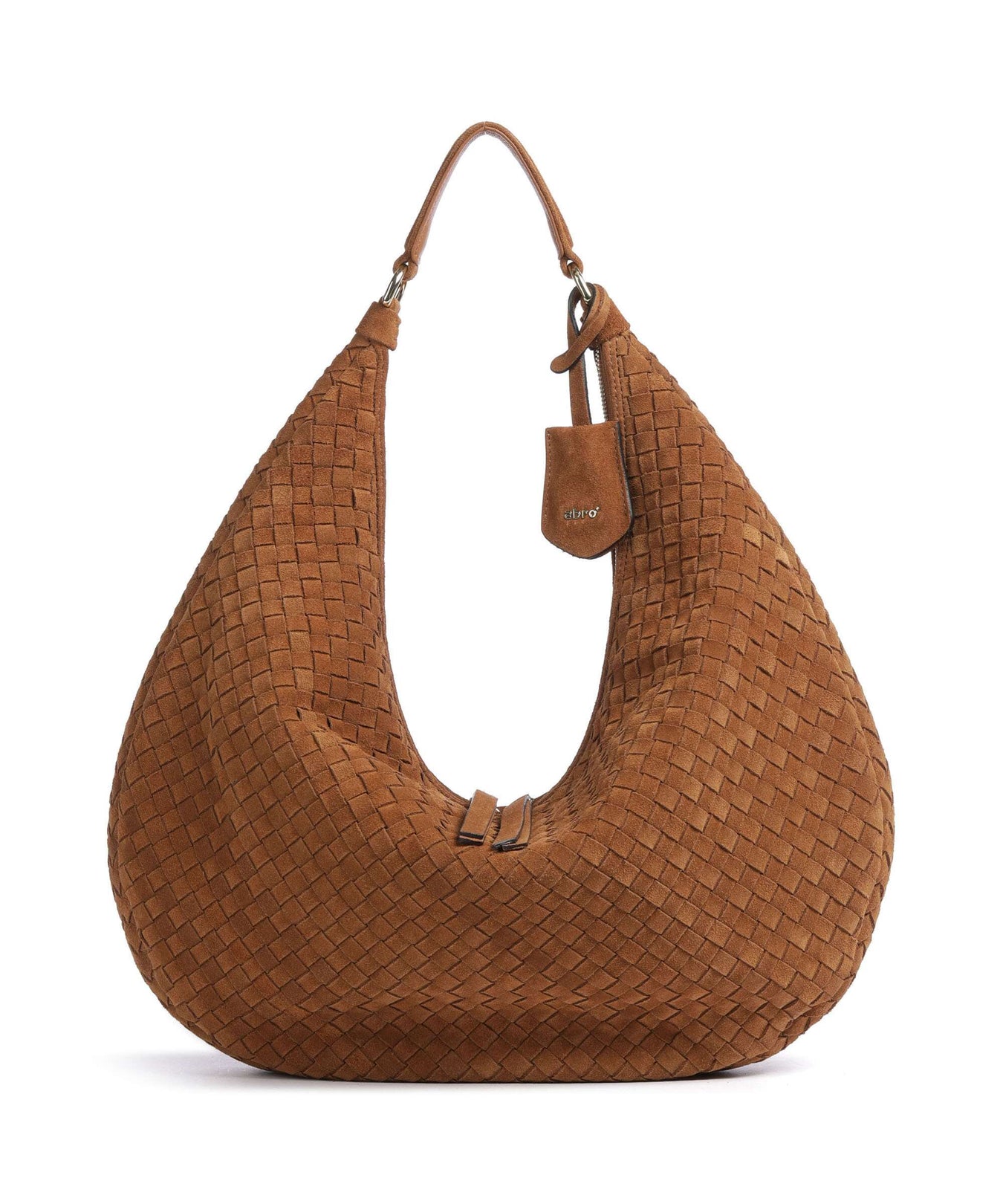 Abro Suede Nana Hobo bag cuoio