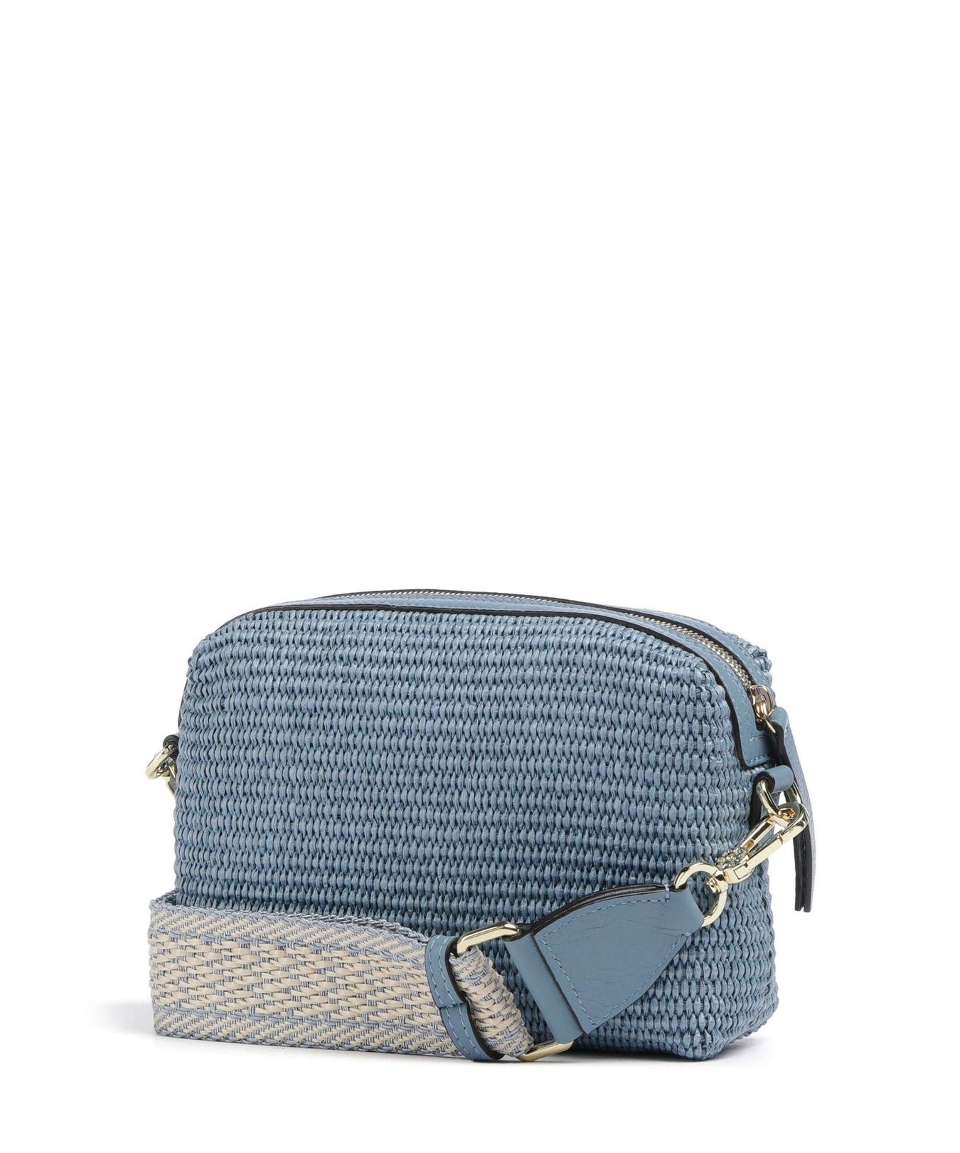 Abro Raffia Kaia Crossbody bag light blue/fairy