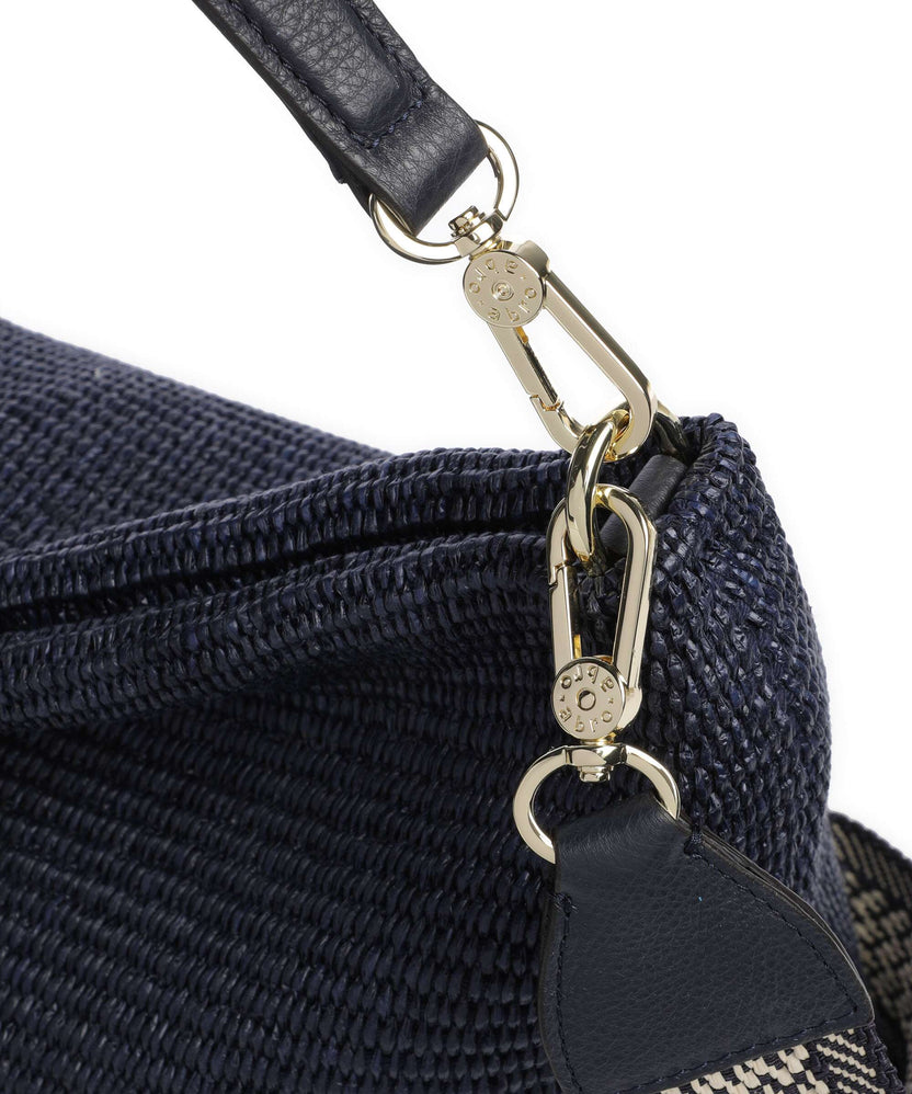 Abro Raffia Kaia Hobo bag navy