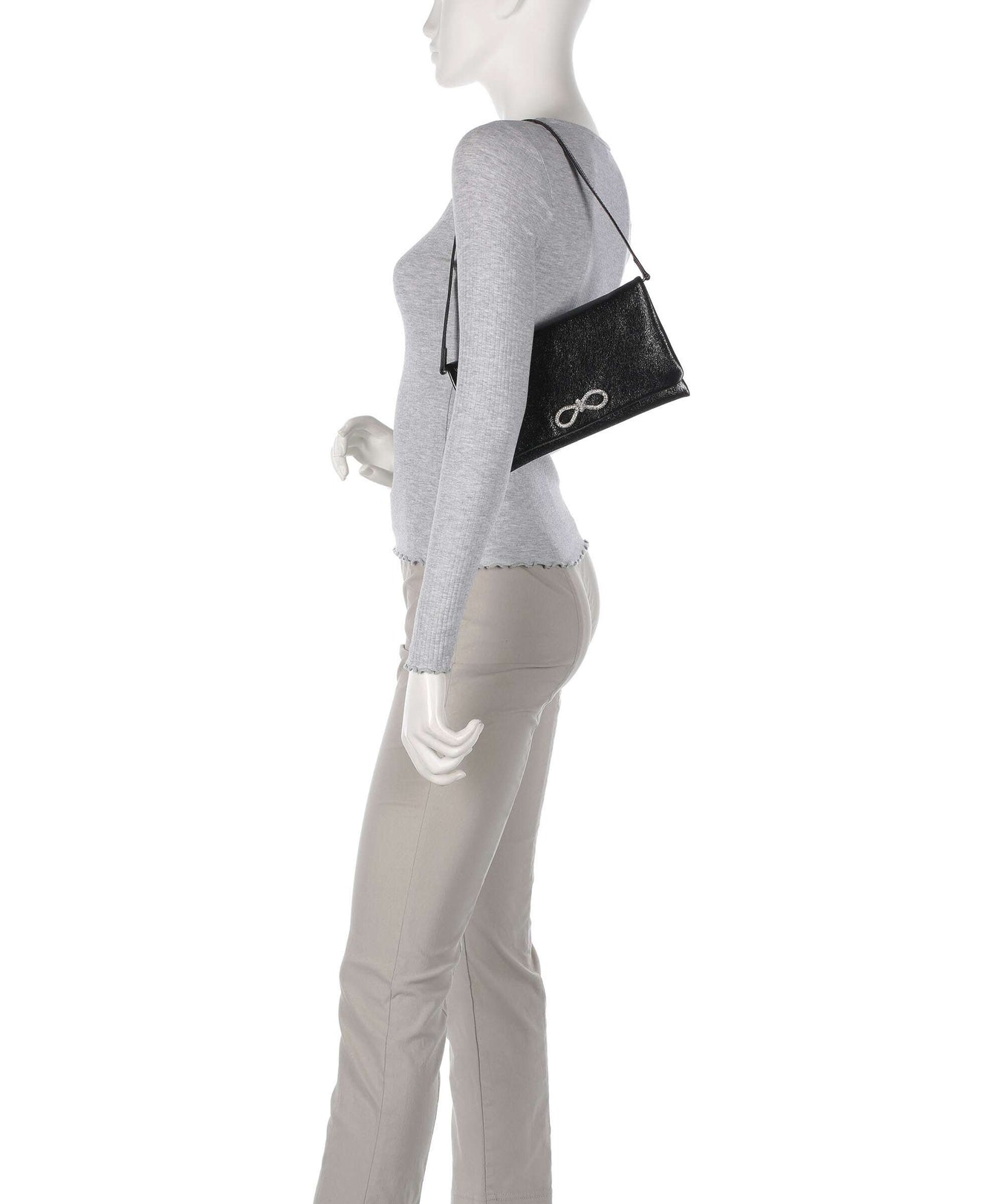 Abro Mimosa Strass Shoulder bag black/nickel