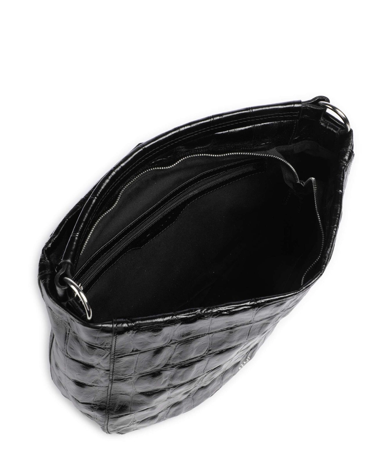 Abro Maxi Cocco Mia Hobo bag black/nickel