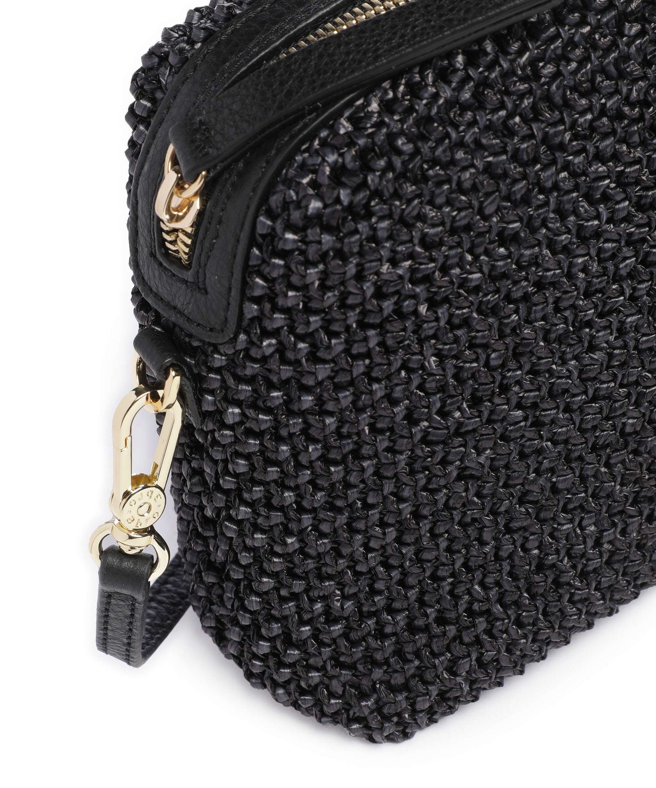 Abro Maglia Raffia Kaia Crossbody bag black/gold
