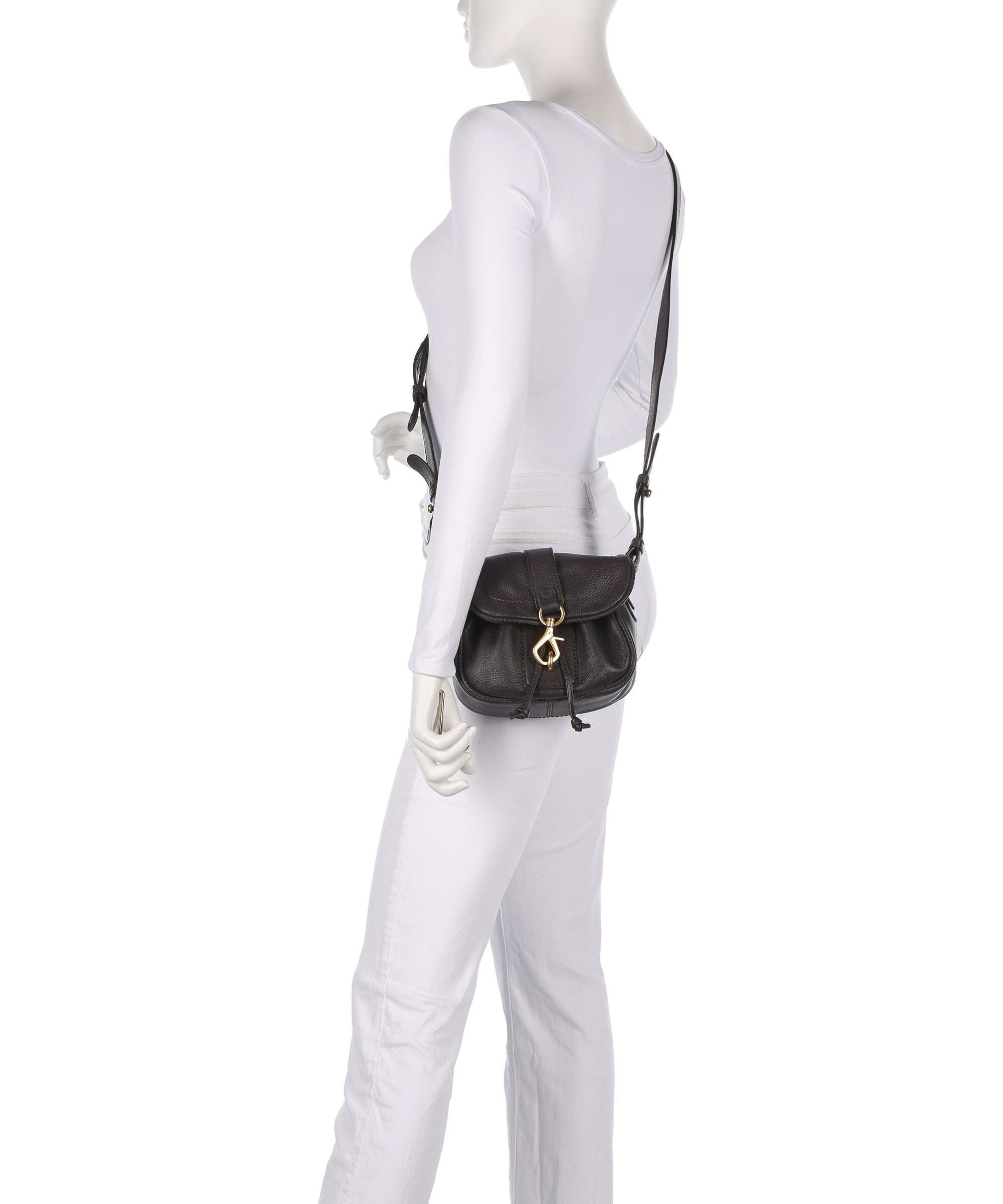 Abro Dalia Star Saddle Crossbody bag dark brown