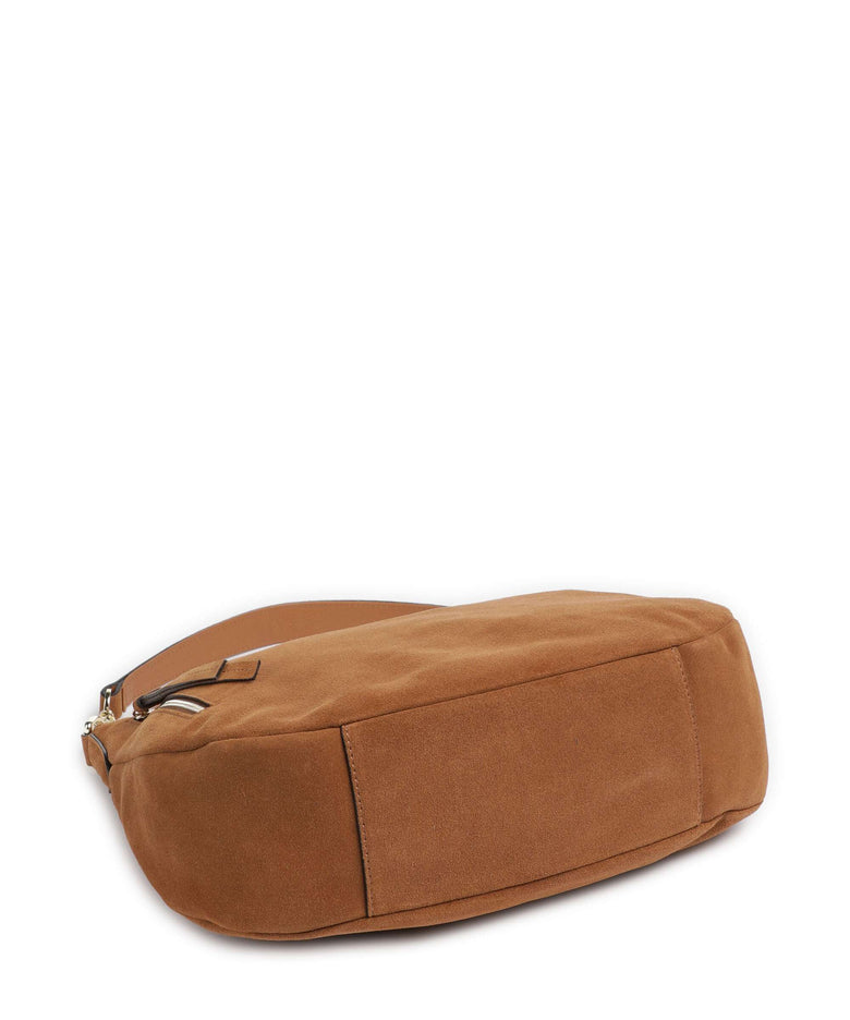 Abro Suede Juna Small Hobo bag cuoio
