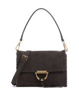 Abro Suede Temi Stitch Taška přes rameno dark brown