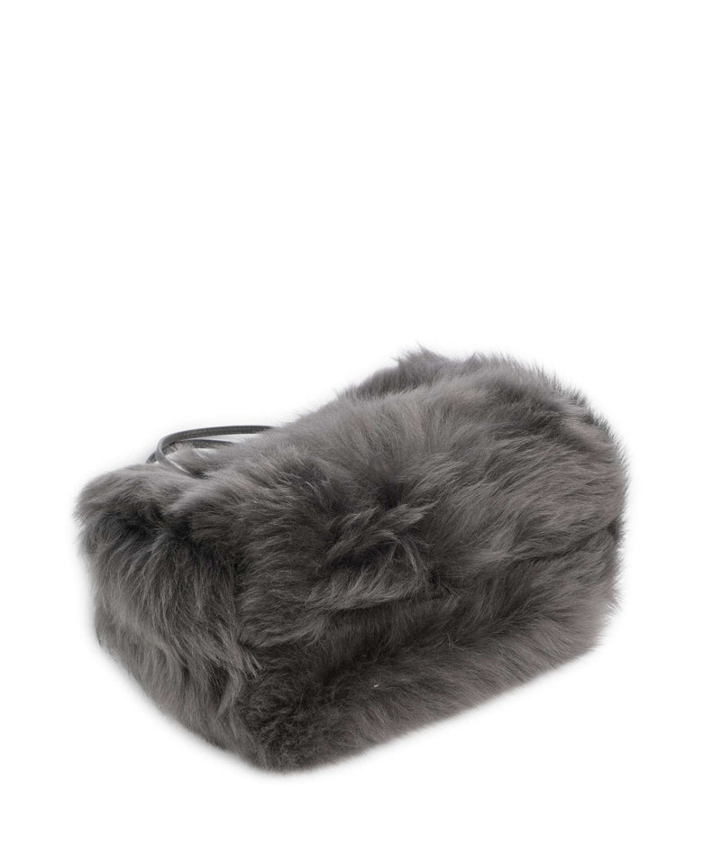 Abro Shearling Noelle Handbag grey