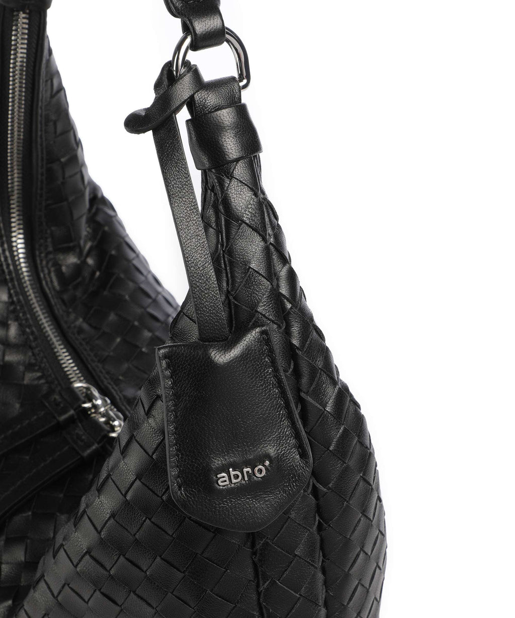 Abro Piuma Nana Small Hobo bag black/nickel