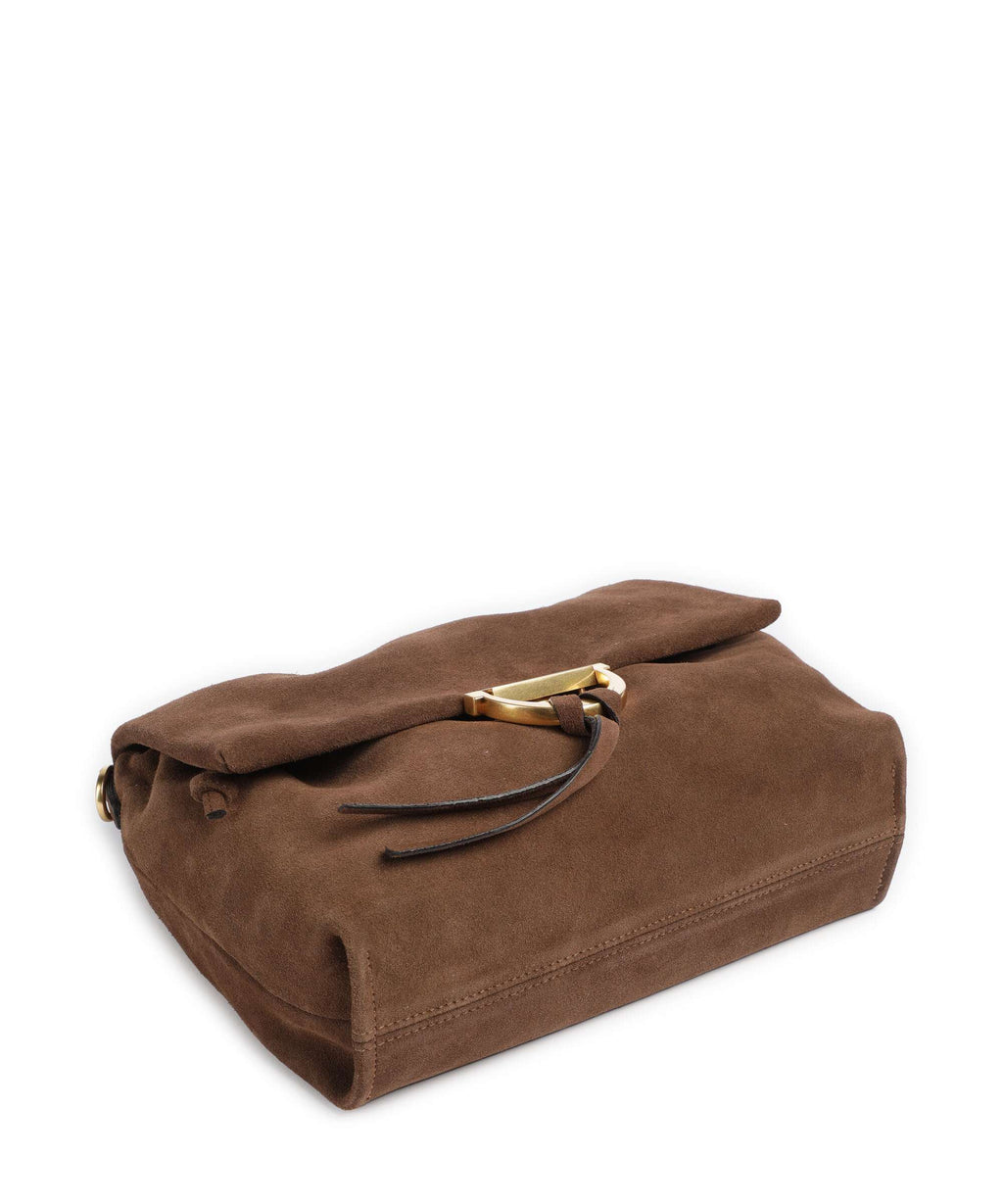 Abro Suede Temi Medium Shoulder bag wood