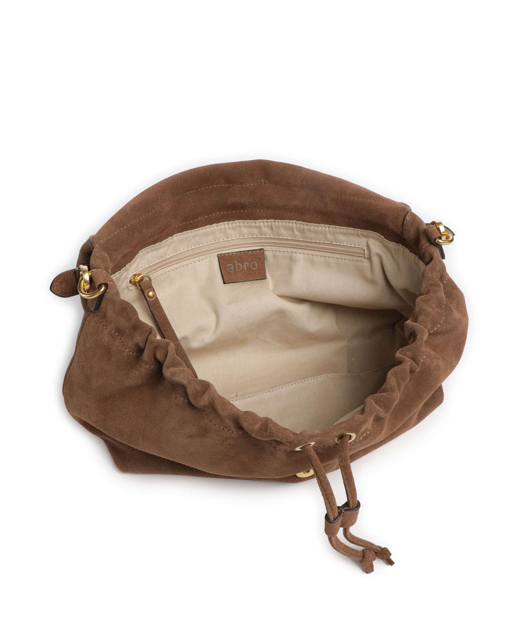 Abro Suede Temi Large Shoulder bag wood