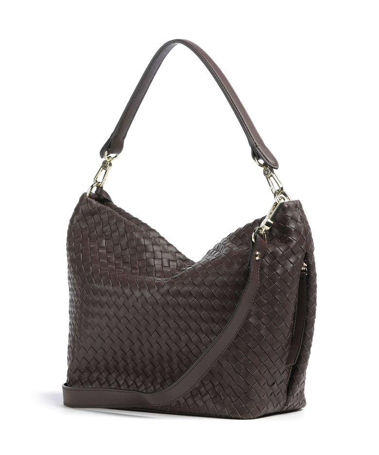 Abro Piuma Ebony Hobo bag wood