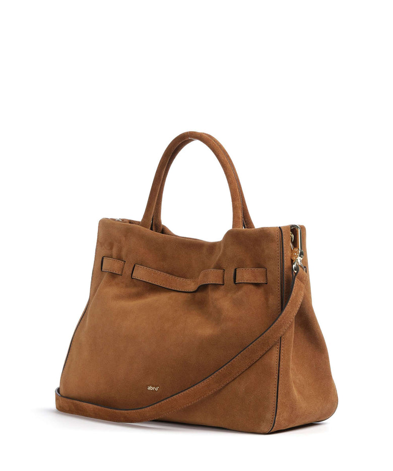 Abro Suede Jill Handbag cuoio