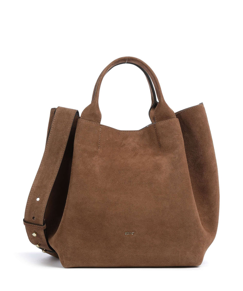 Abro Suede Essential Medium Handbag wood