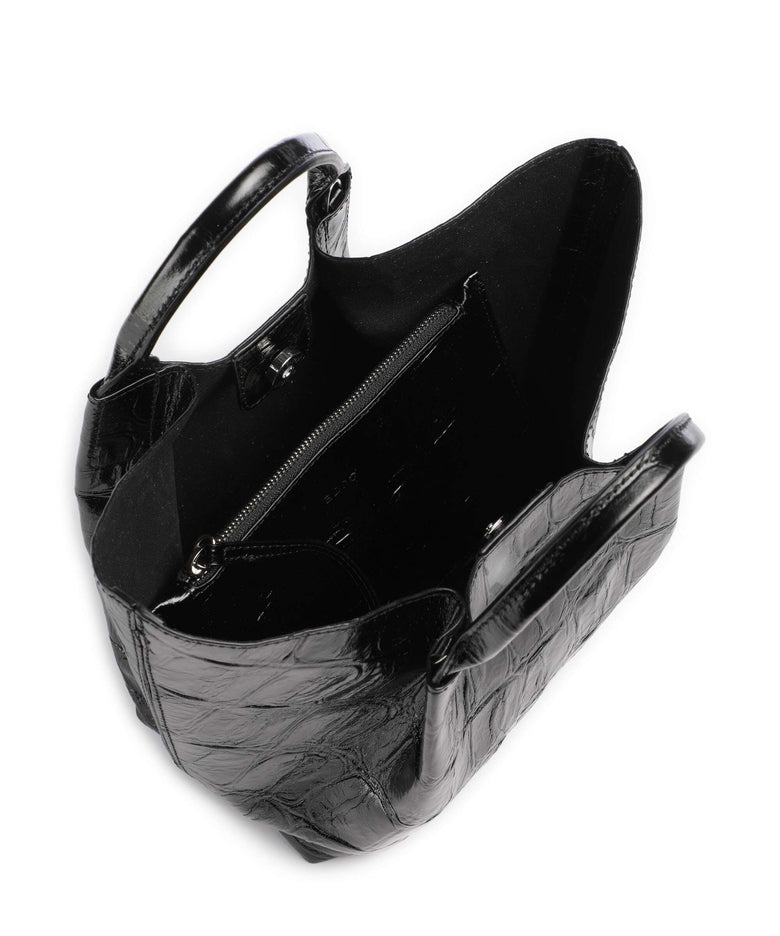 Abro Maxi Cocco Essential Small Handbag black/nickel