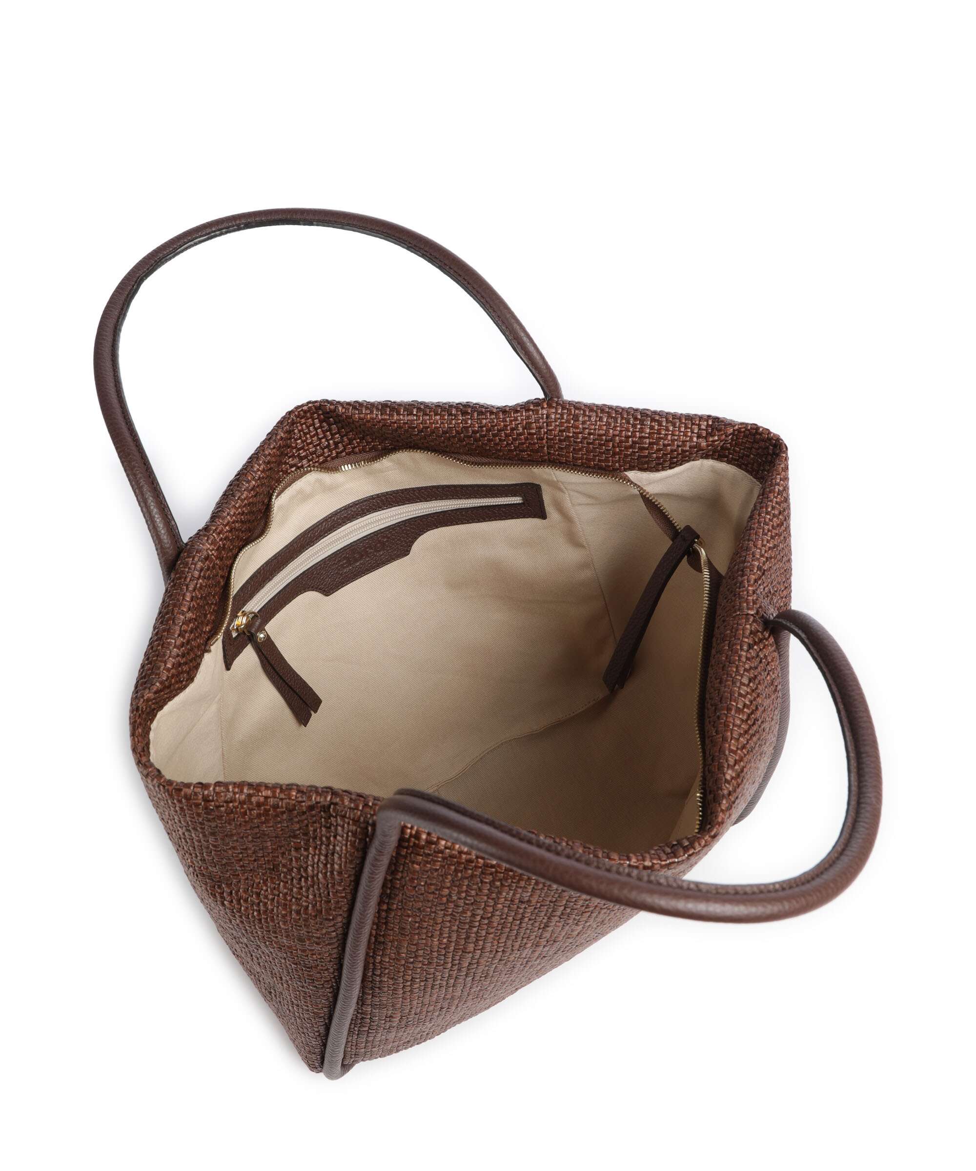 Abro Raffia Intreccio Willow Tote bag wood
