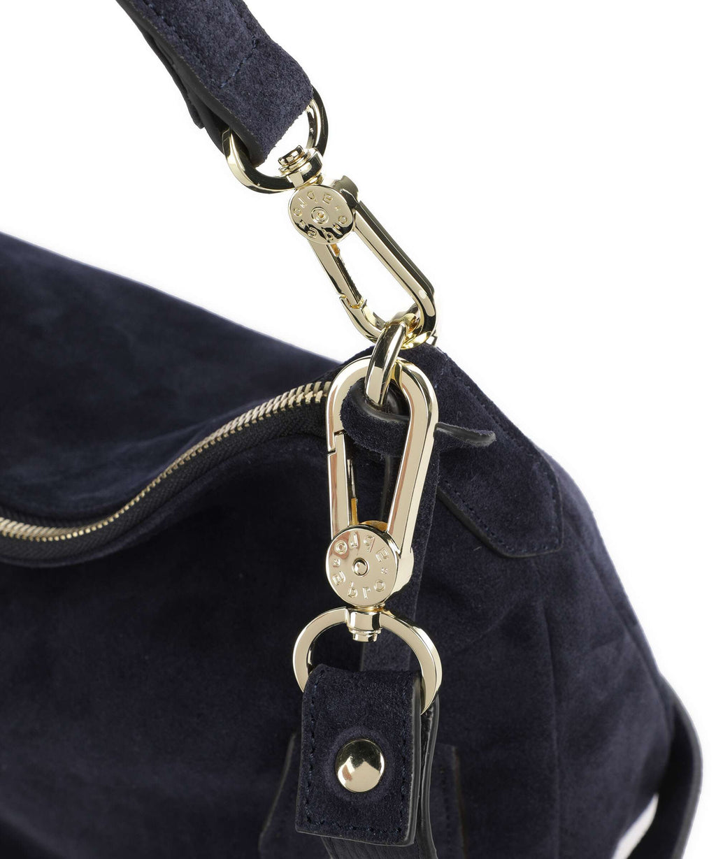 Abro Suede Juna Small Hobo bag navy