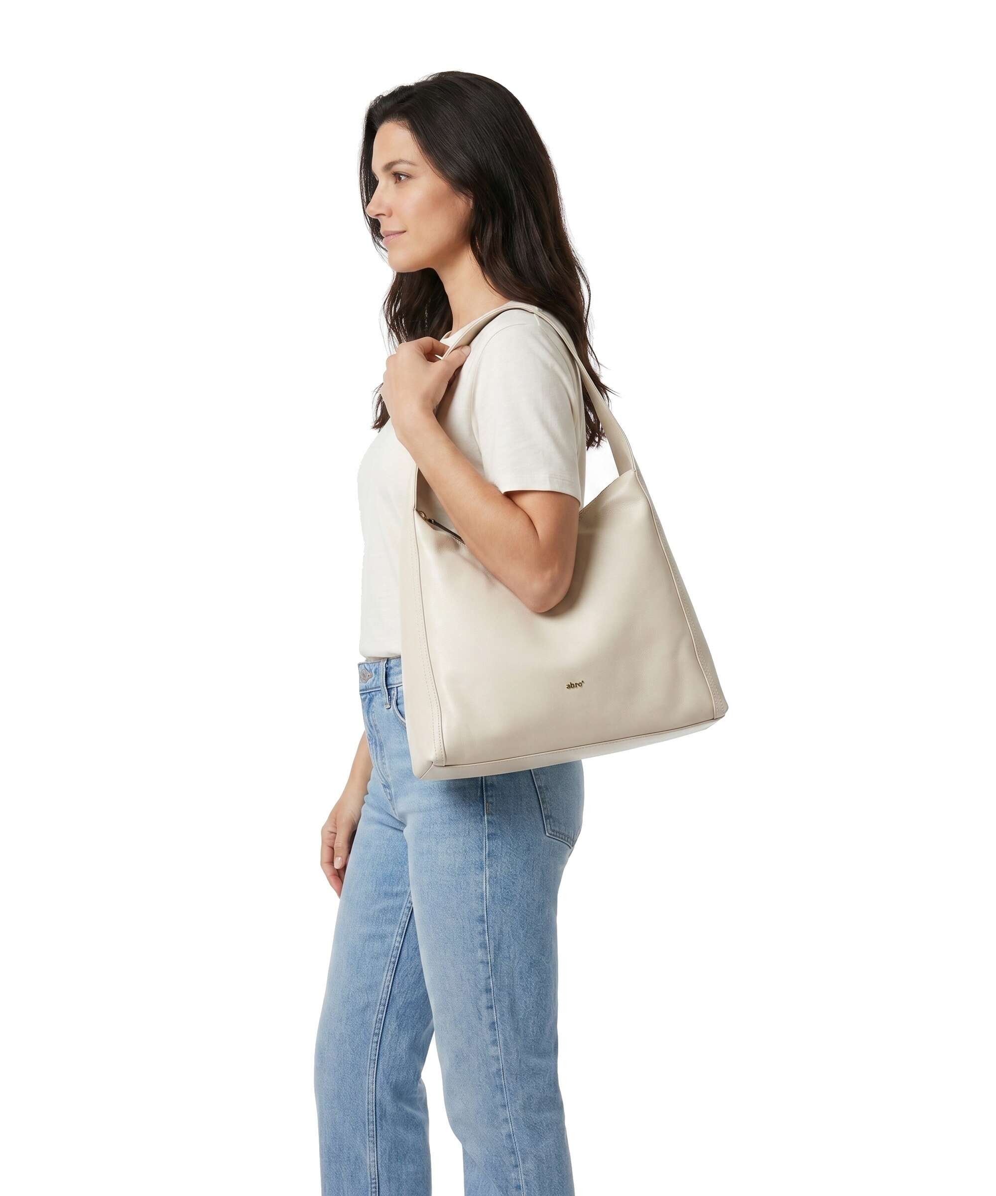 Abro Rosa Light Amber Hobo bag beige