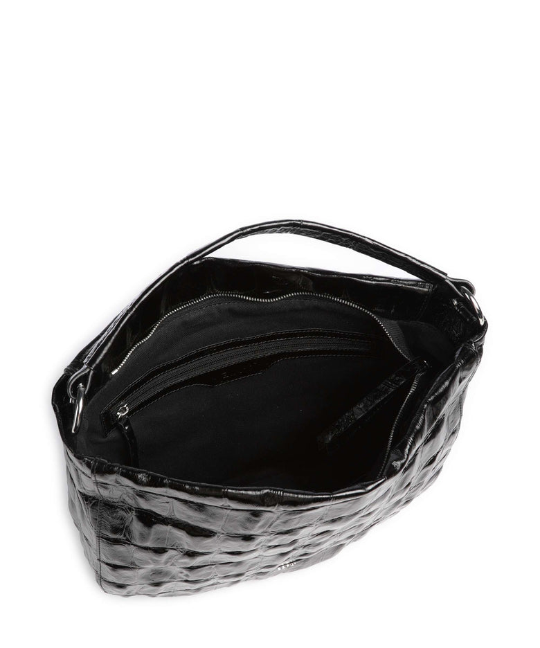 Abro Maxi Cocco Mia Hobo bag black/nickel
