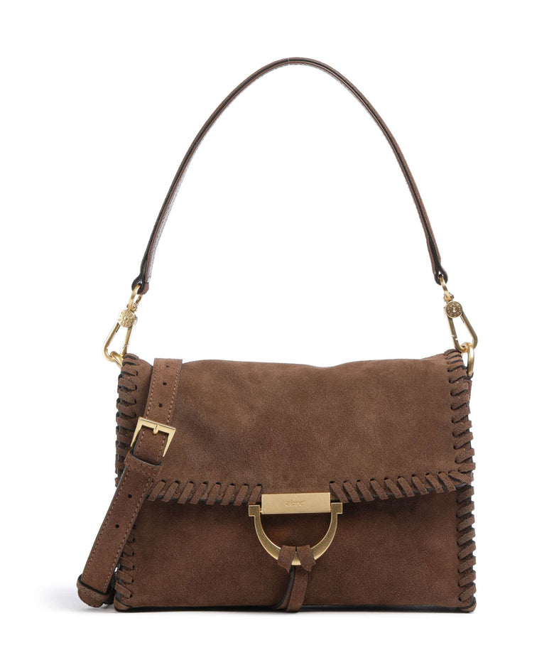 Abro Suede Temi Stitch Shoulder bag wood
