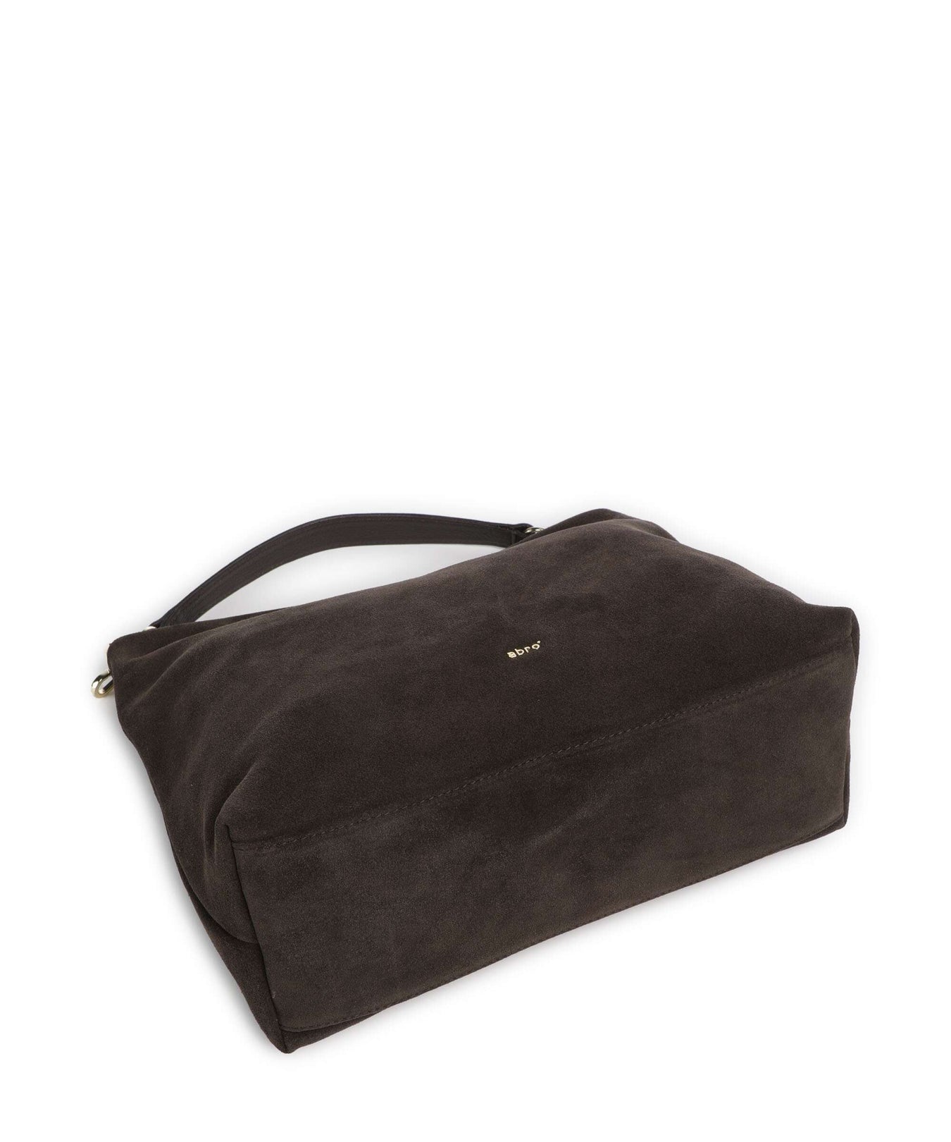 Abro Suede Kaia Hobo bag dark brown