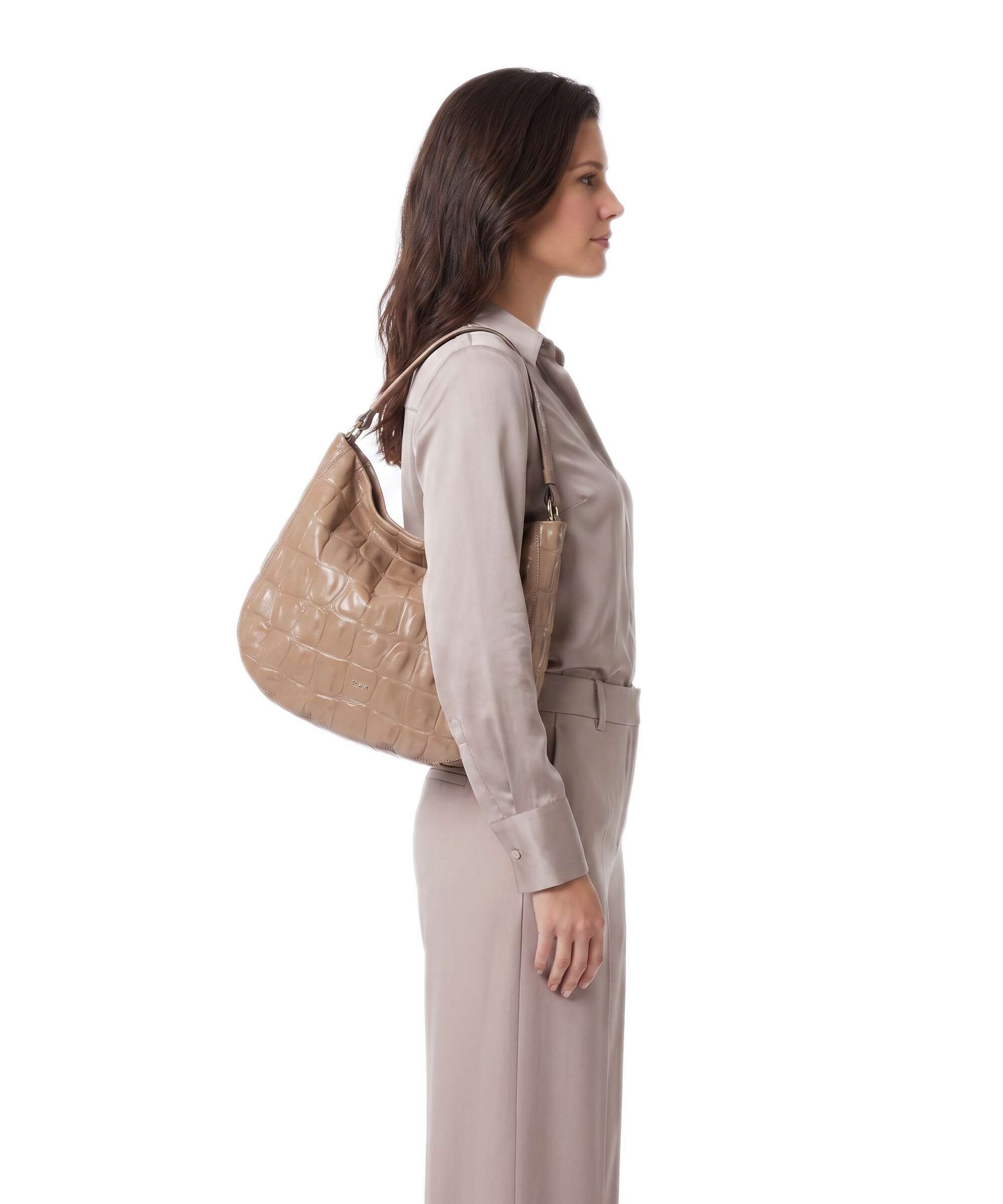 Abro Maxxi Cocco Mia Hobo bag cappuccino