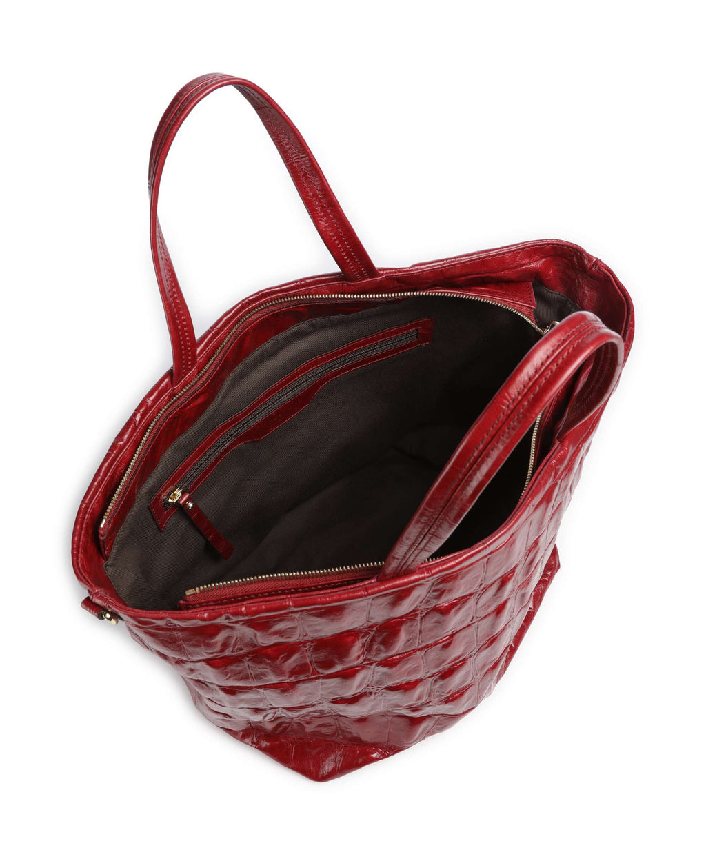 Abro Maxxi Cocco Alba Handbag ruby