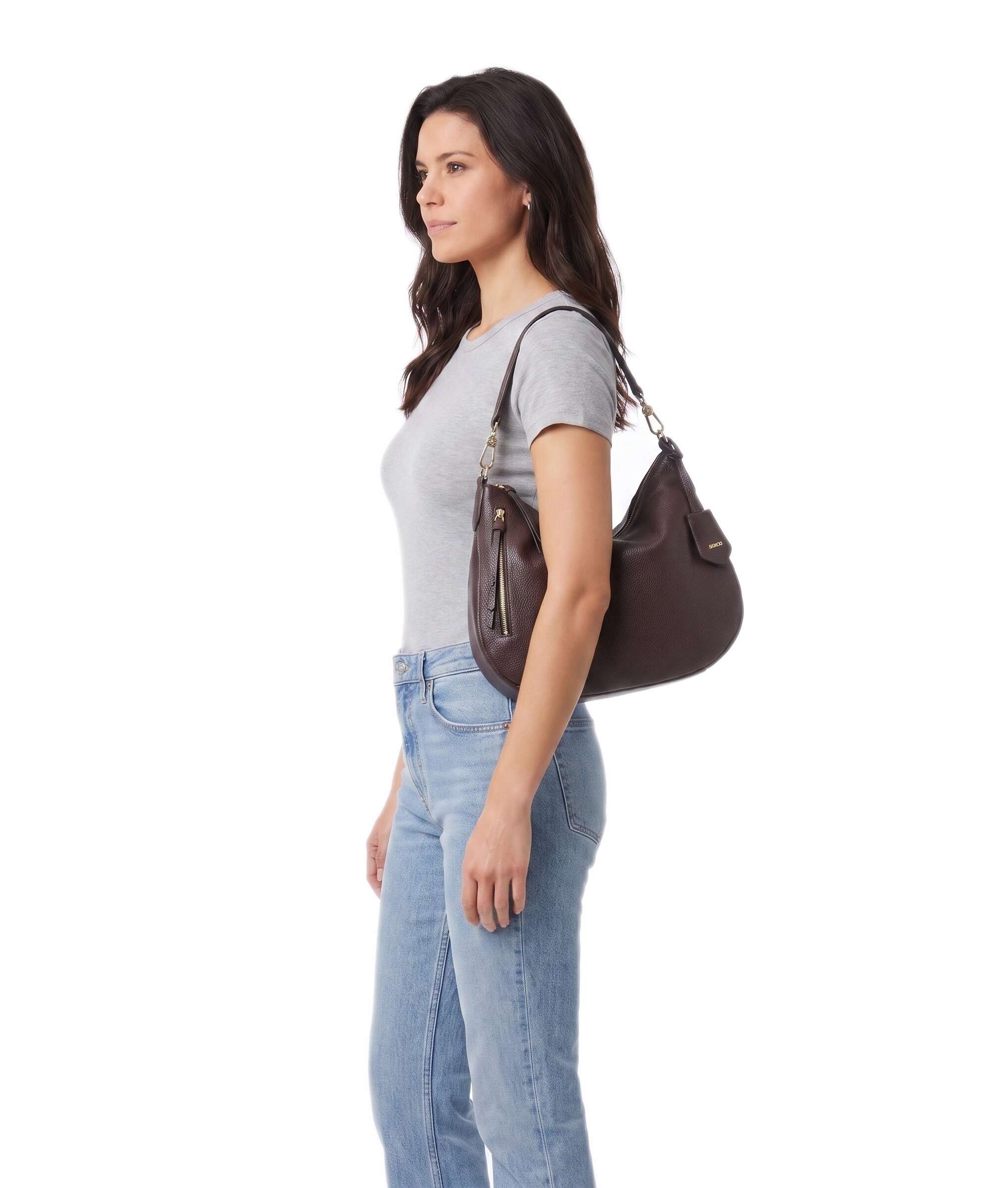 Abro Adria Juna Small Hobo bag burgundy