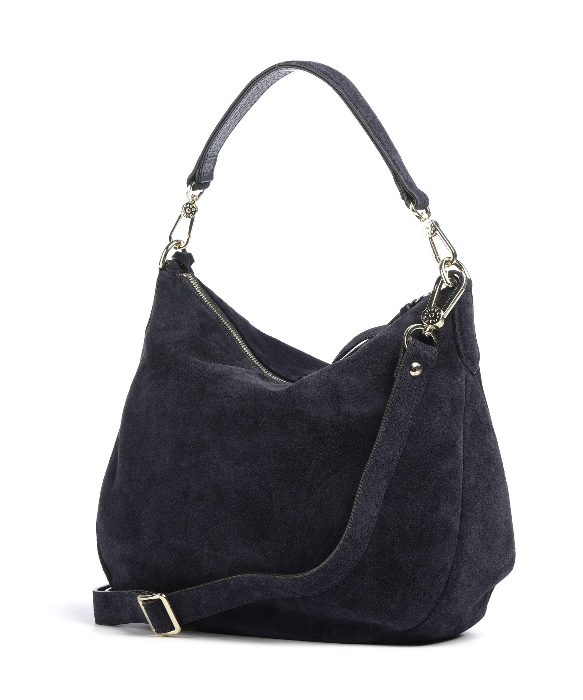 Abro Suede Juna Small Hobo bag navy