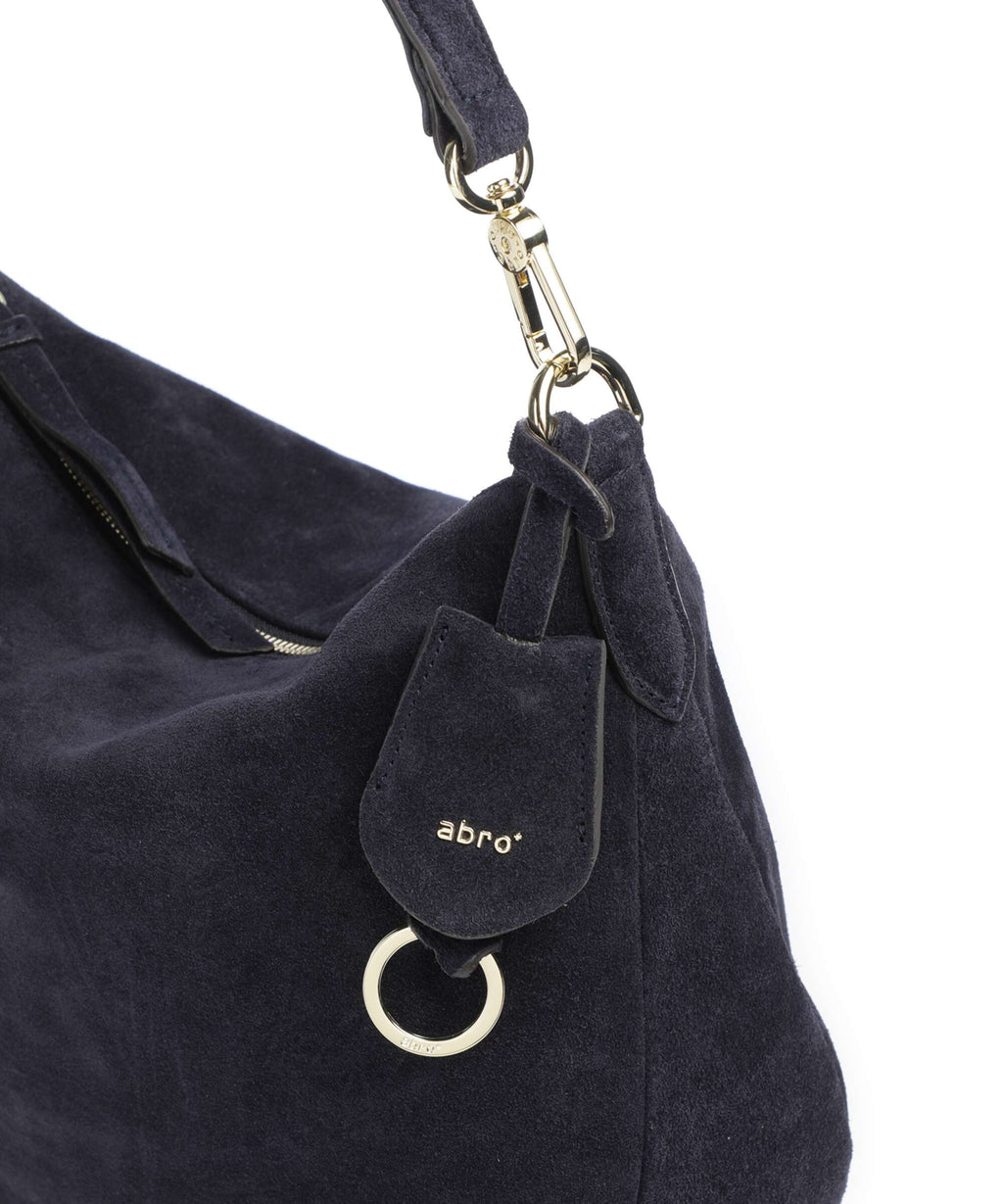 Abro Suede Juna Small Hobo bag navy