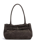 Abro Suede Jill Shoulder bag dark brown