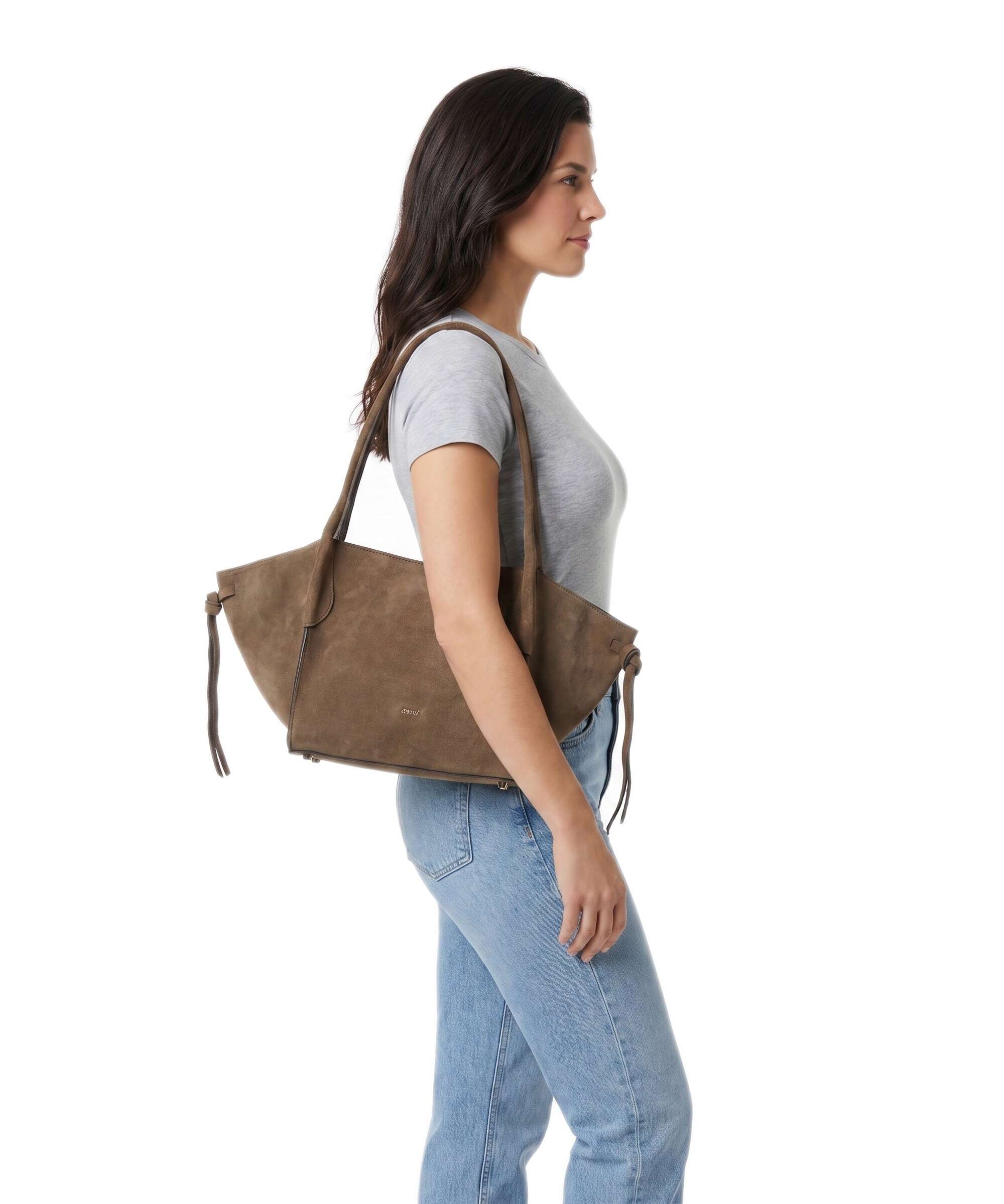 Abro Suede Vibe Small Shoulder bag khaki