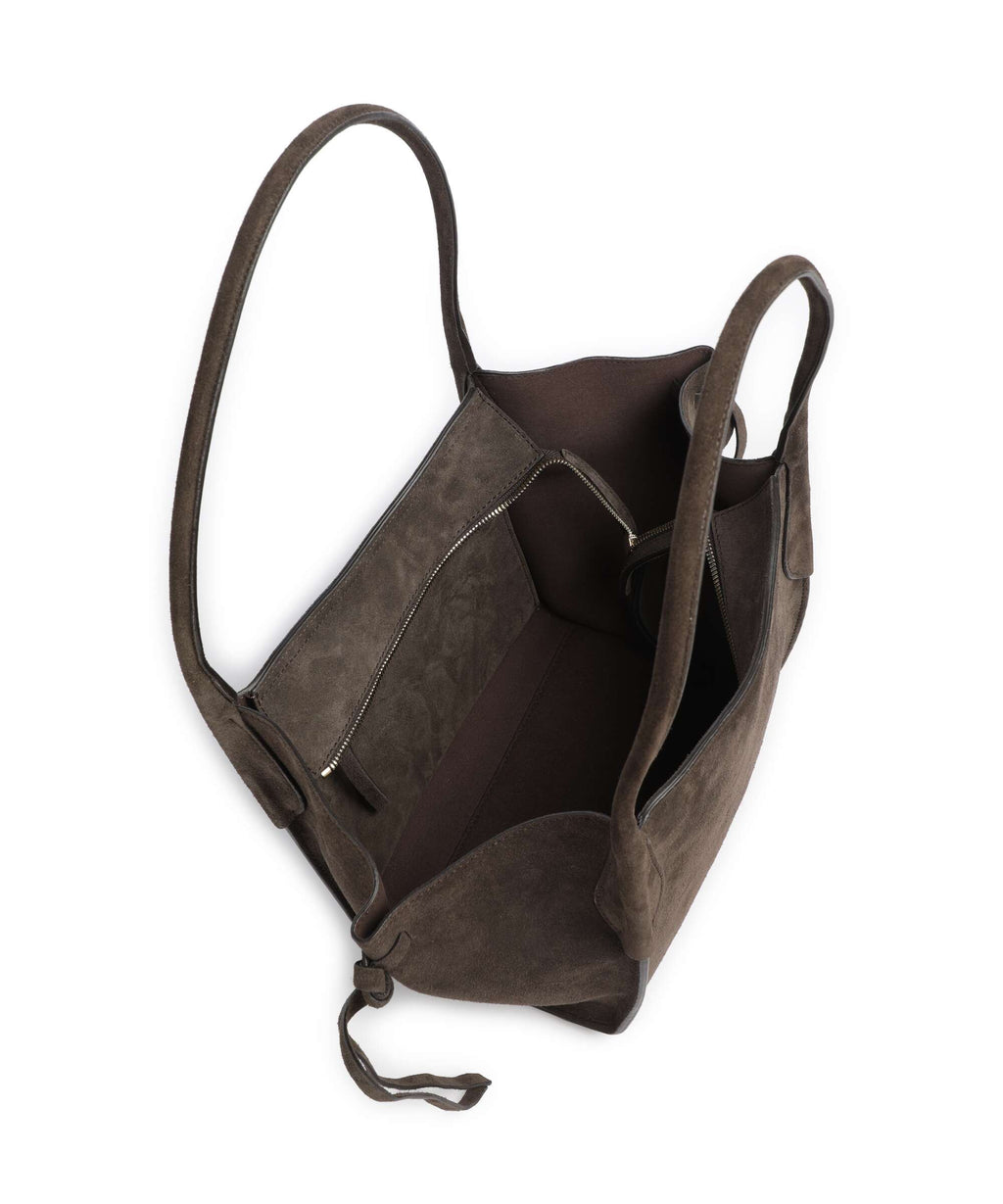 Abro Suede Vibe Small Shoulder bag dark brown