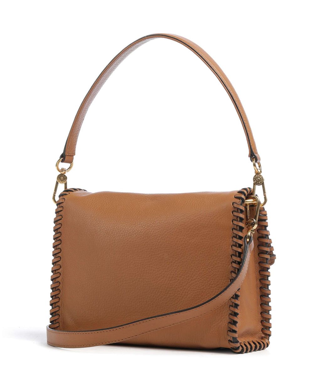 Abro Dalia Temi Stitch Shoulder bag cuoio