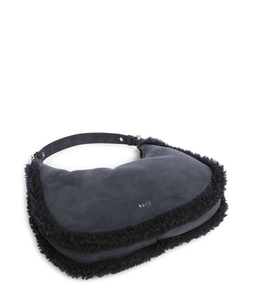 Abro Shearling Nana Mini Shoulder bag navy