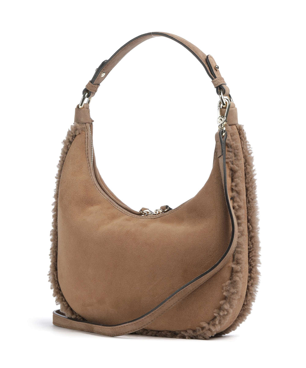 Abro Shearling Nana Mini Shoulder bag cappuccino