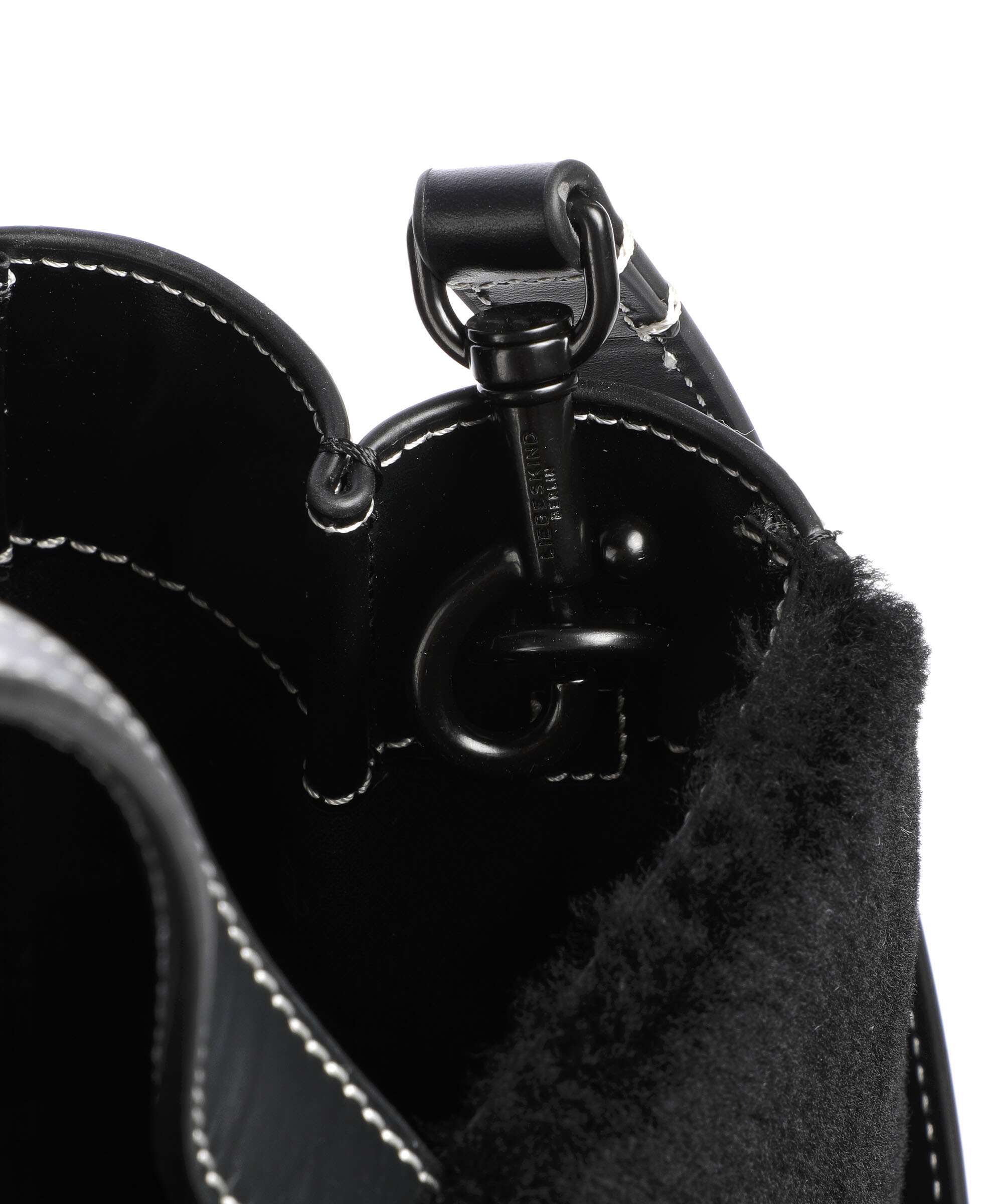 Liebeskind Paper Bag Shearling M Handbag black