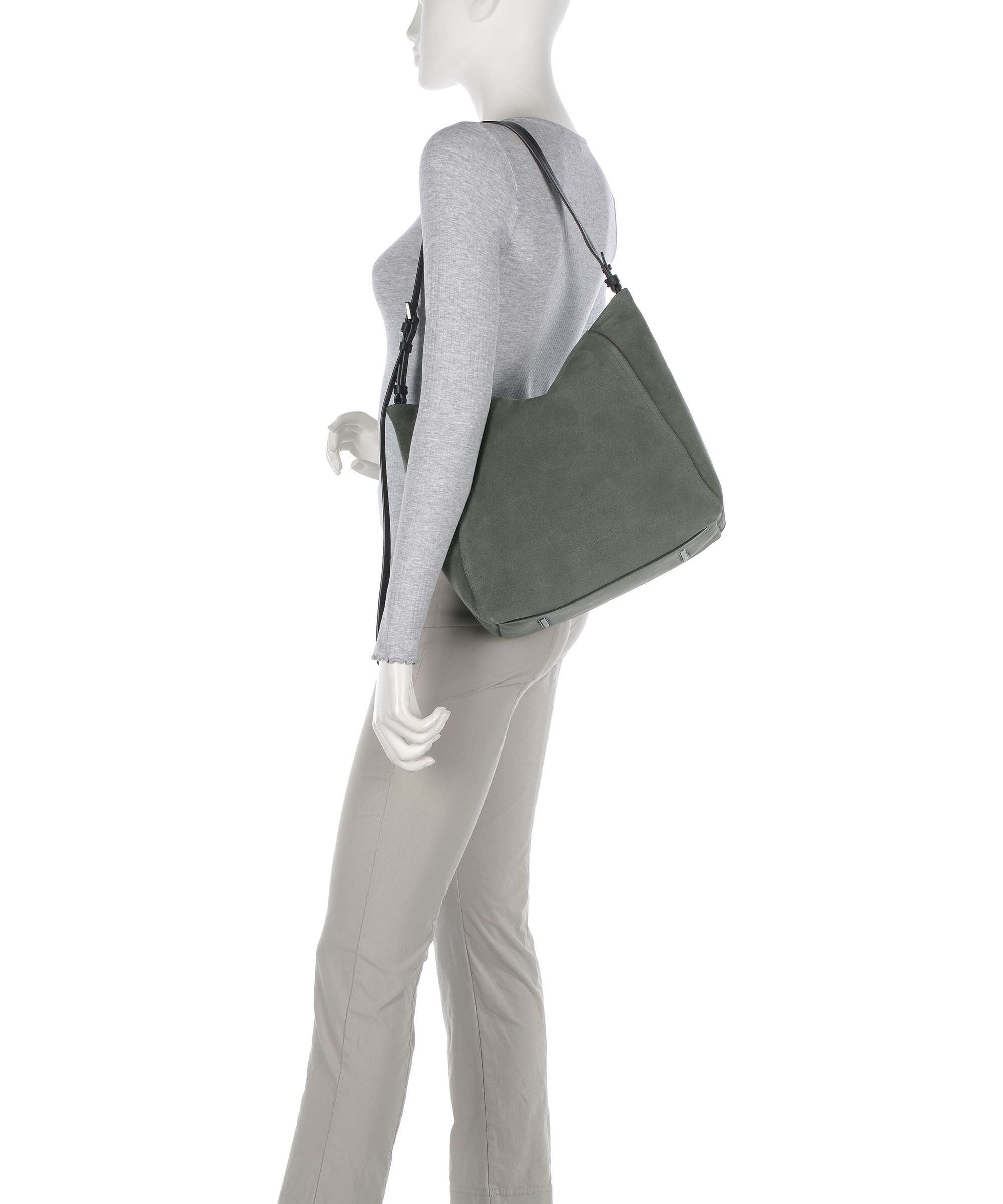 Liebeskind Chudy Suede M Hobo bag cypress green