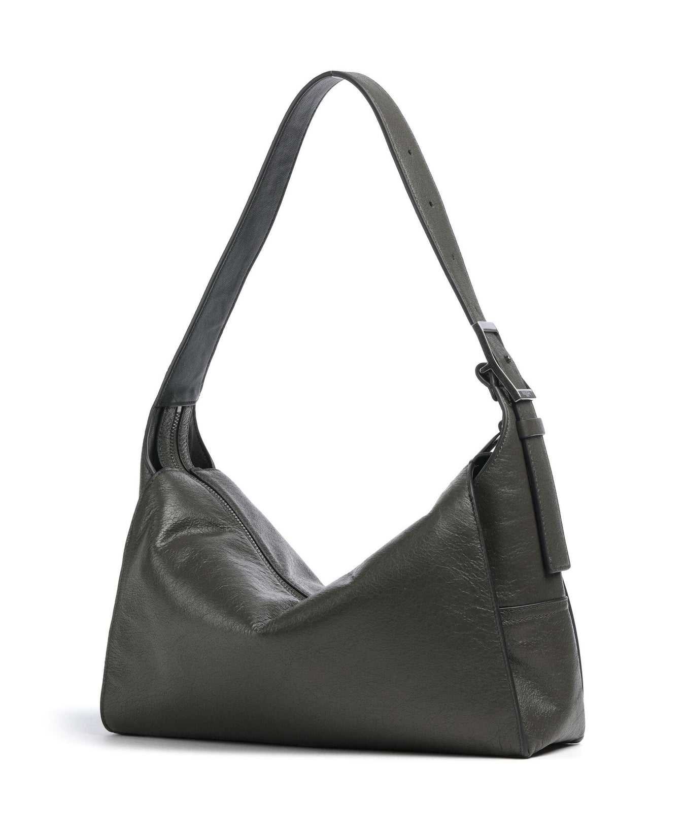 Liebeskind Lou Cracked Leather M Hobo bag forest